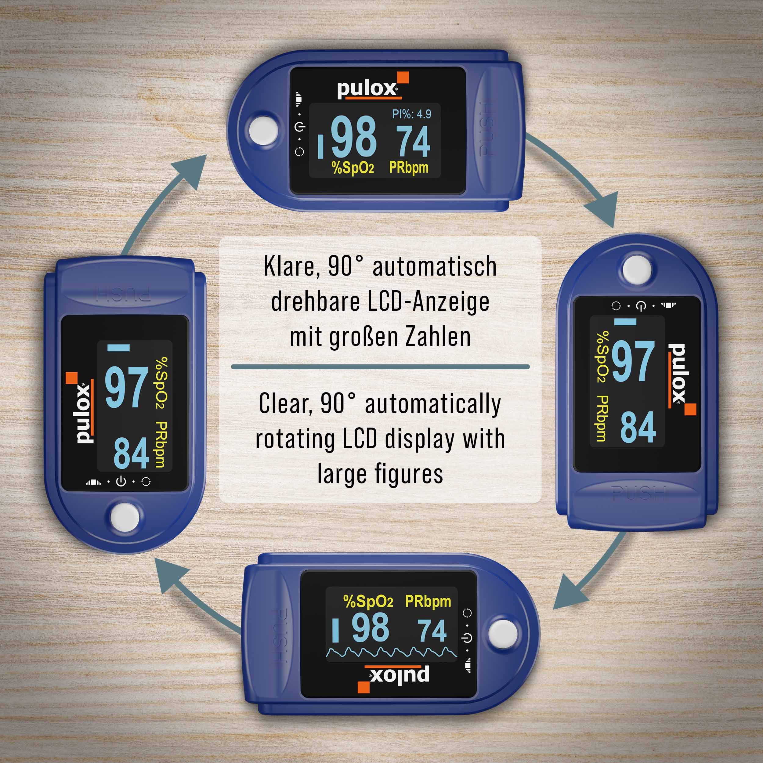 pulox Pulsoximeter PO-200 Solo blau