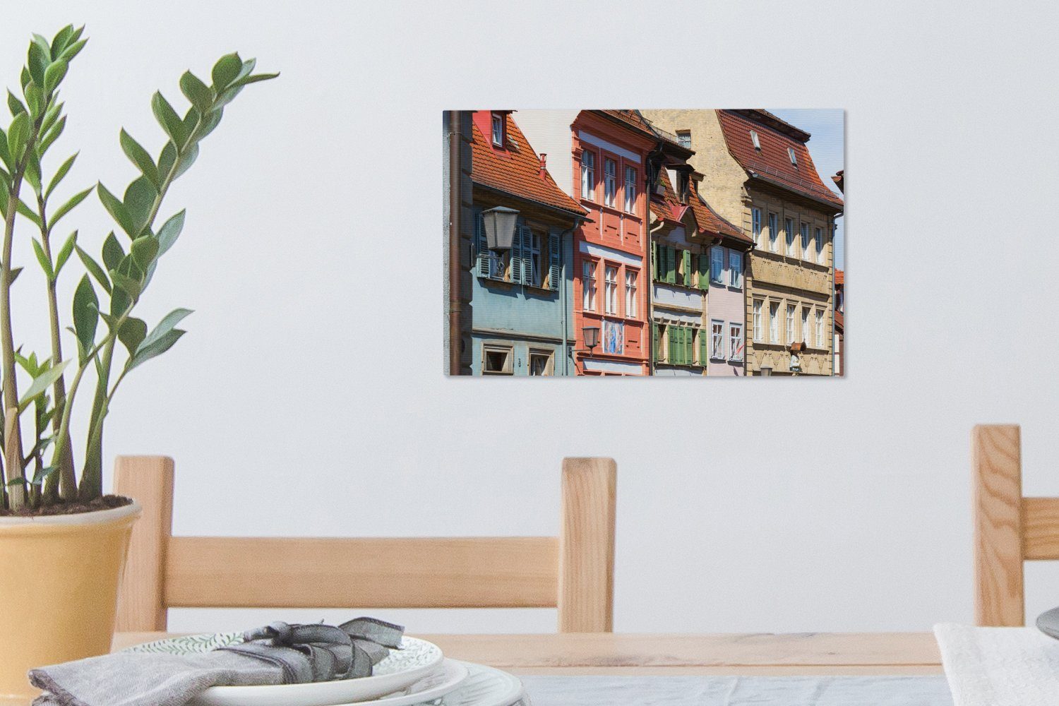 Leinwandbilder, Aufhängefertig, der Leinwandbild Bamberg, Gebäude (1 von OneMillionCanvasses® in historischen St), Wandbild 30x20 Wanddeko, Verschiedenfarbige cm Altstadt