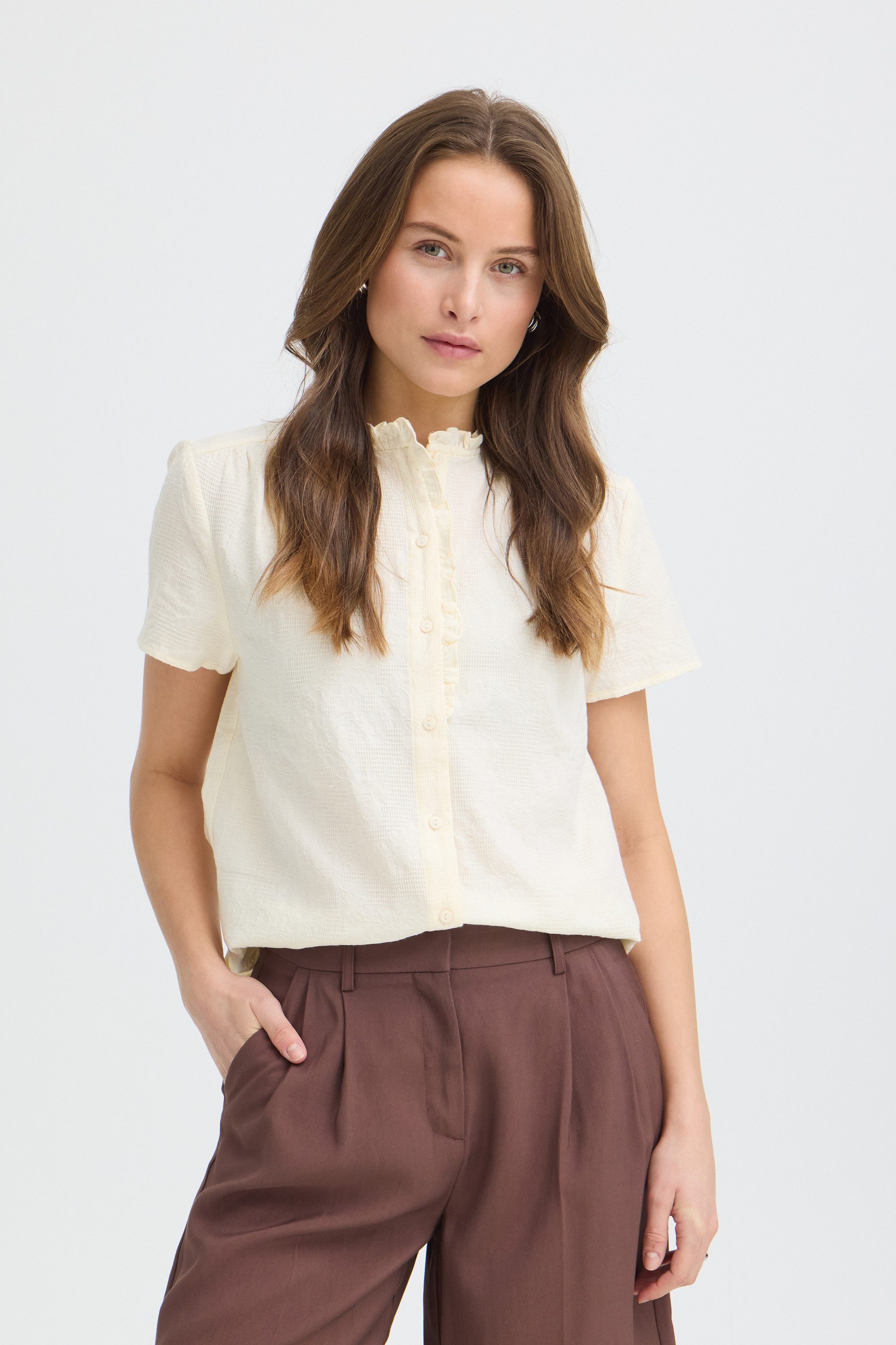 b.young Kurzarmbluse Kurzarm-Bluse BYXFLAVIA