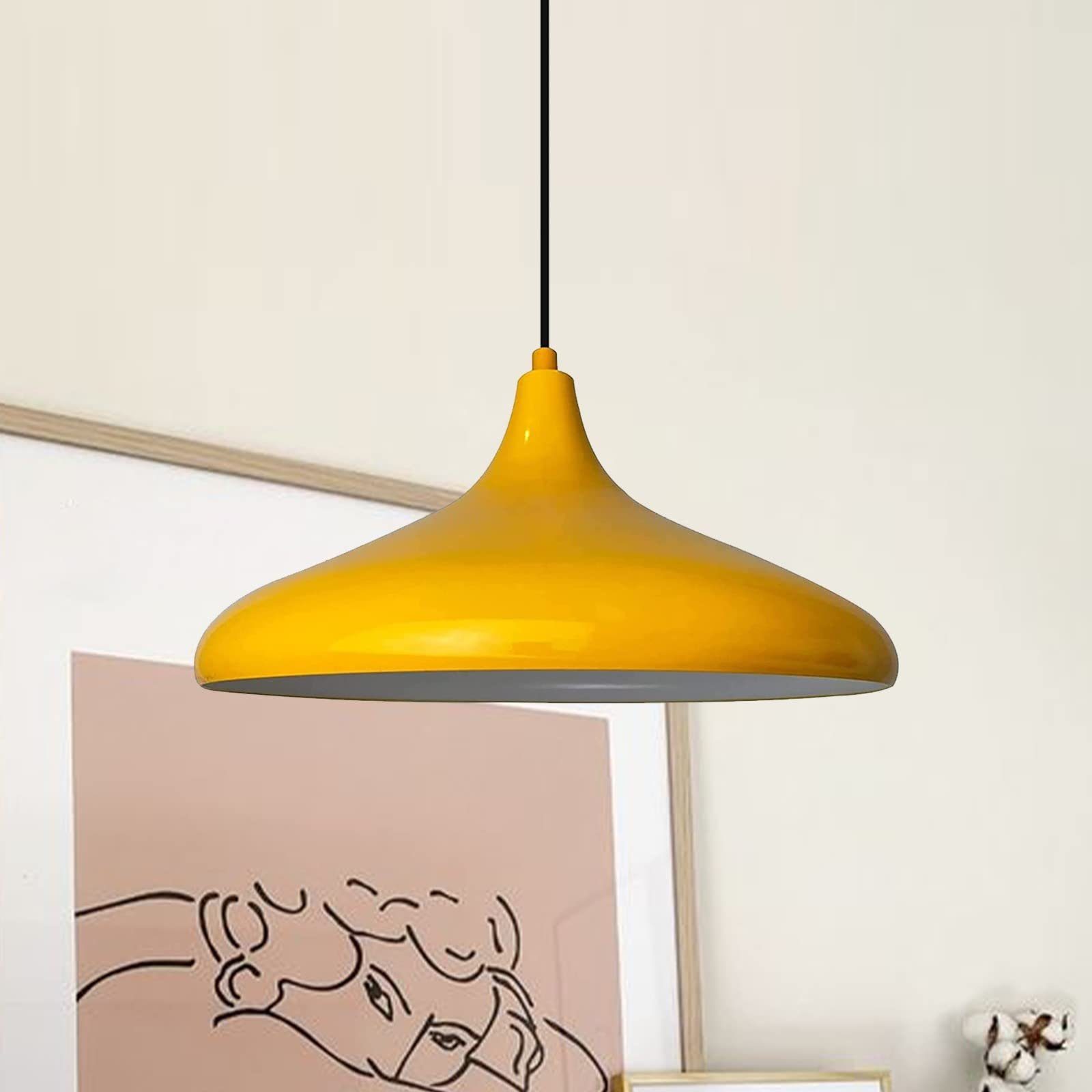 Bamyum Pendelleuchte Bamyum Pendelleuchte Durchmesser 35 cm E27 Metall Moderne Lampe, ohne Leuchtmittel