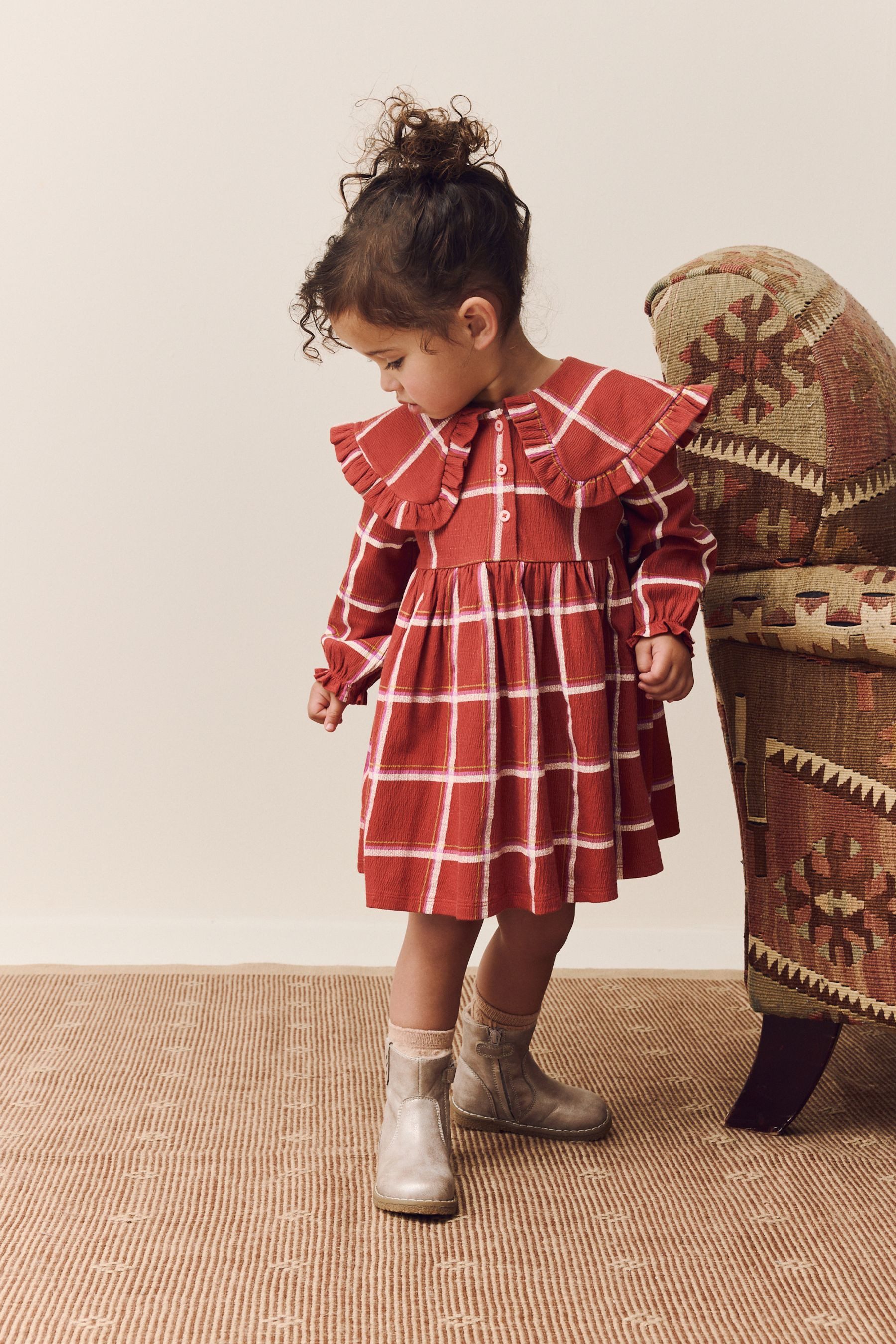 Next Jerseykleid Langarmkleid mit Kragen (1-tlg) günstig online kaufen