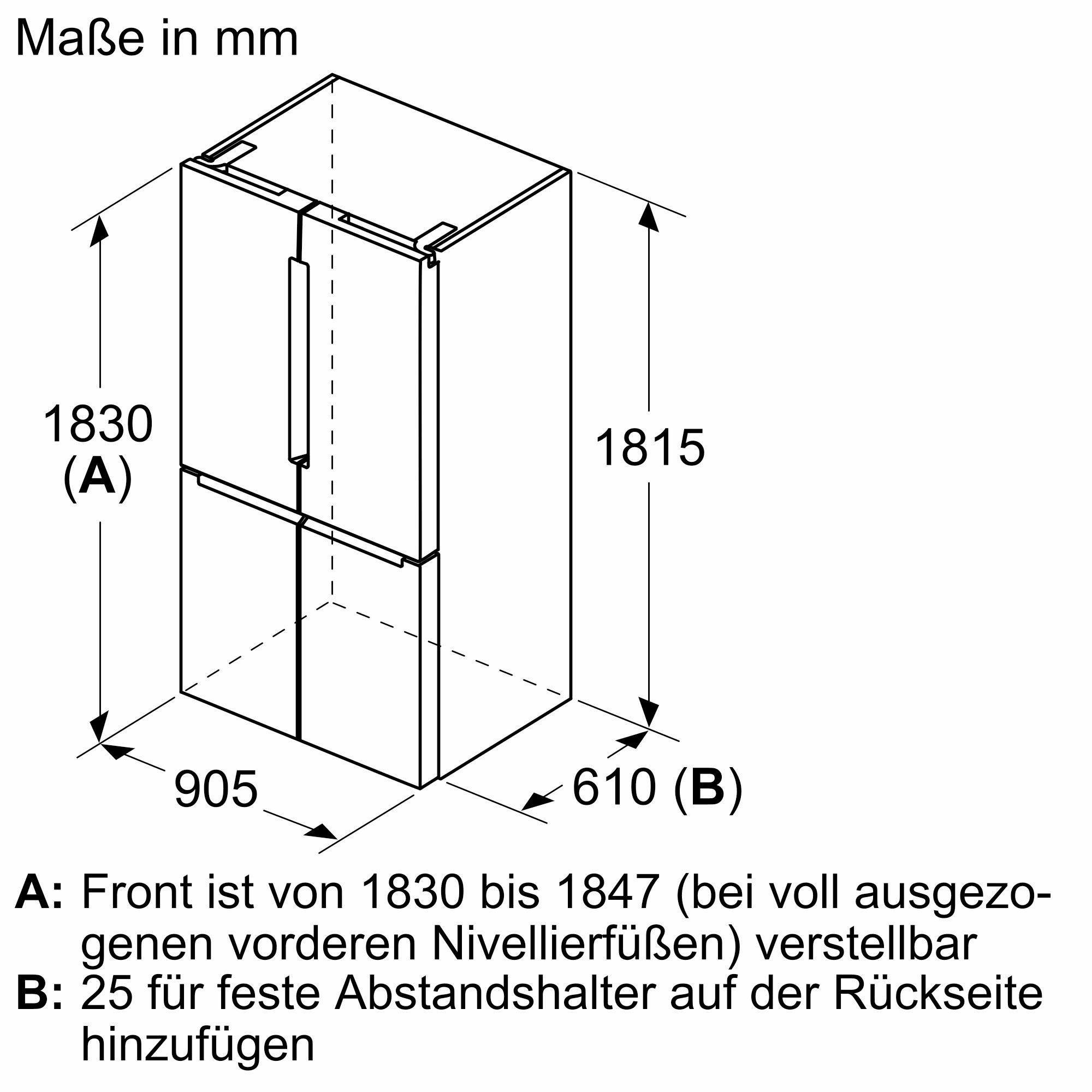 BOSCH Multi Door KFN96VPEA, breit cm hoch, cm 183 91