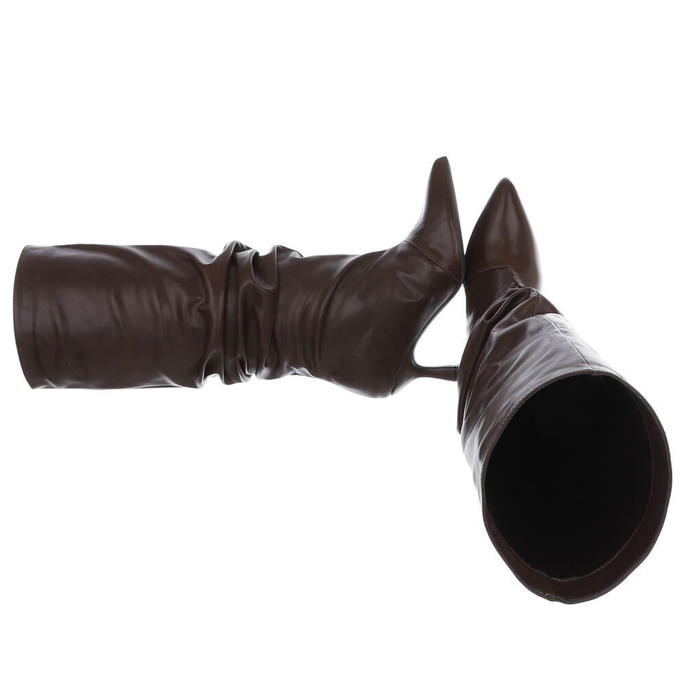 Ital-Design Moderne Slouch-Stiefel mit spitzer Zehenform für Damen Stiefel günstig online kaufen