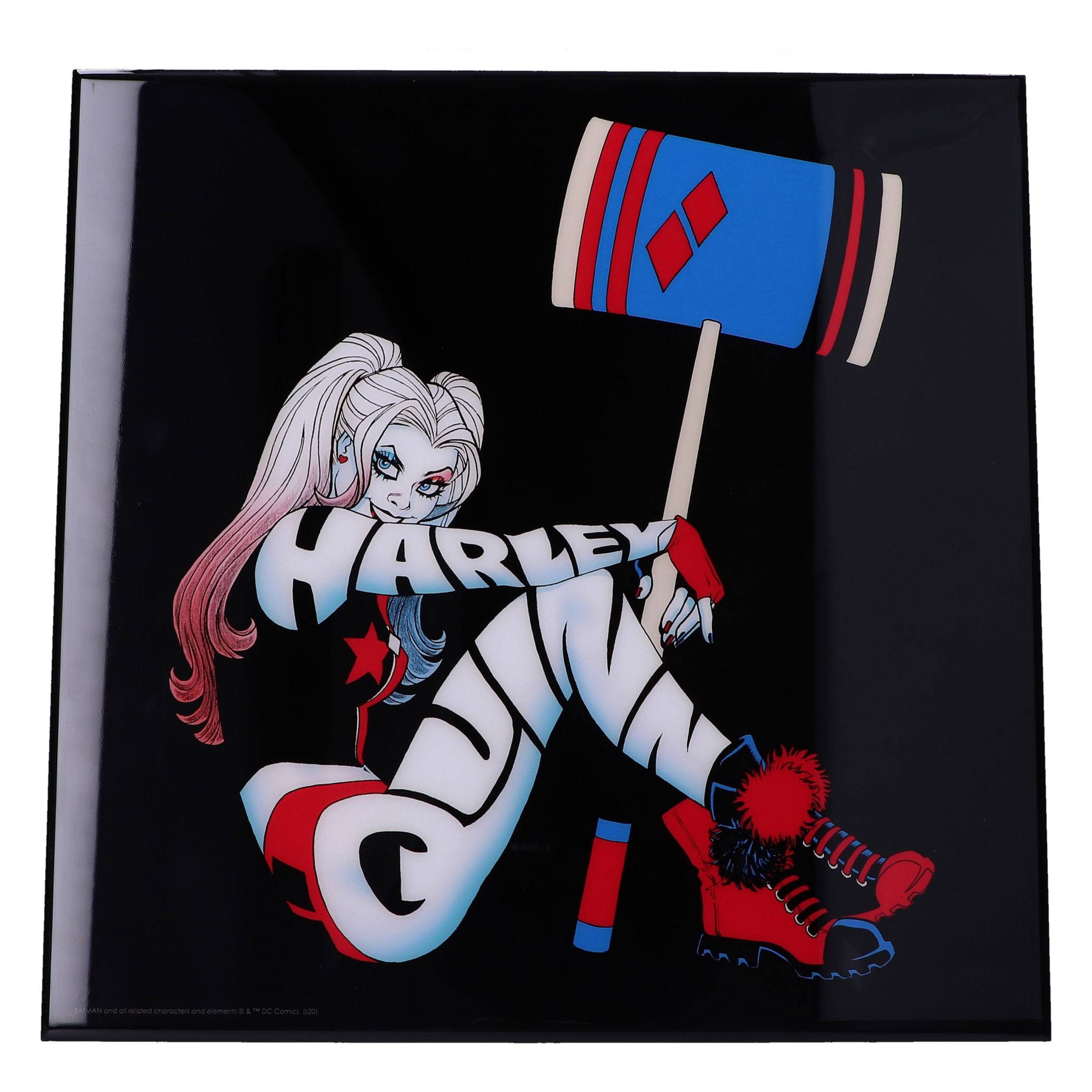 Nemesis Now Wandbild Batman Crystal Clear Picture Wanddekoration Harley Quinn 32 x 32 cm, (1 St), Mit unvergleichlicher Klarheit