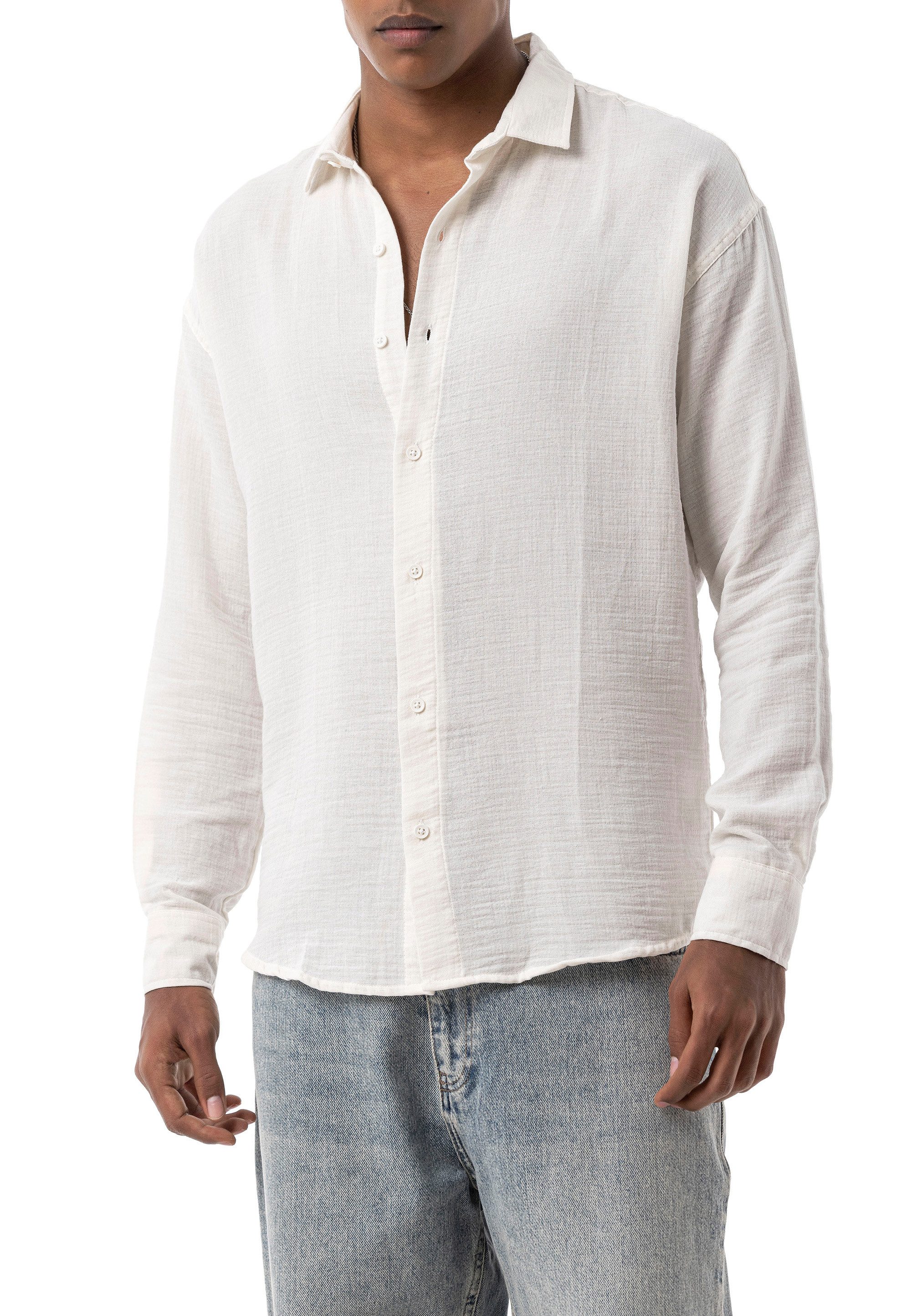 RedBridge Langarmhemd by Tarz Cool - Lässiges Langarmhemd aus Musselin – lu günstig online kaufen