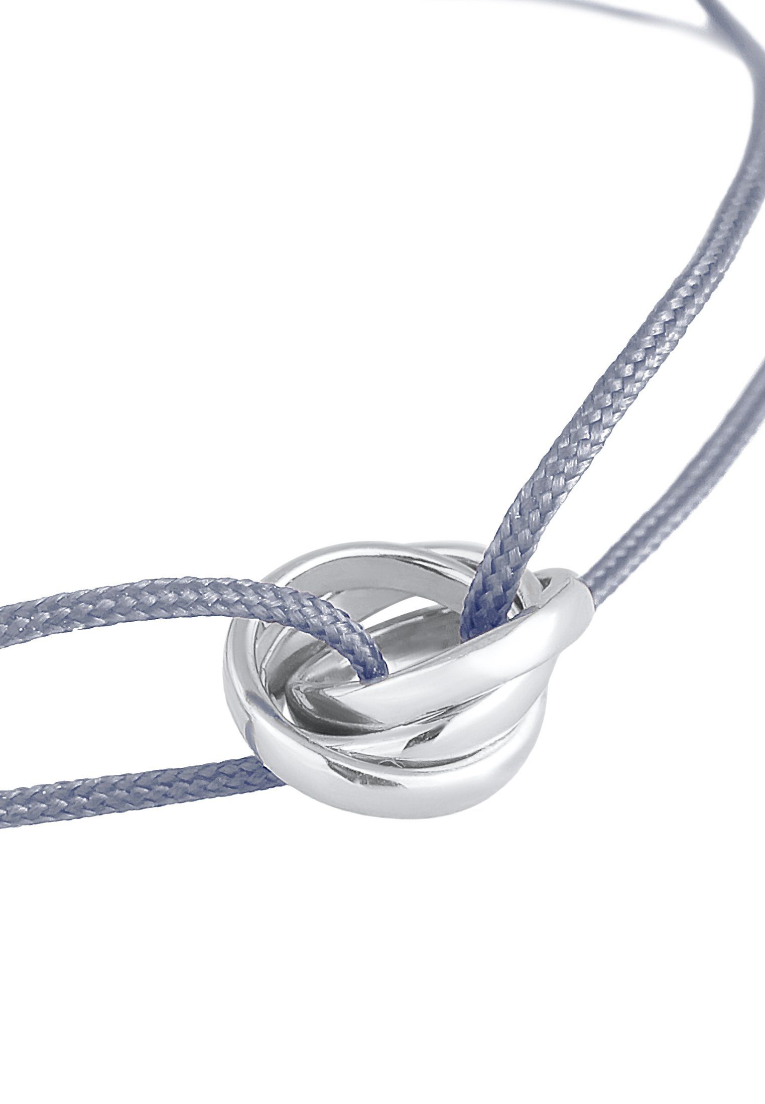 Elli Armband Kreis Verschlungen Rund Textilband 925 Silber (kein Set, 1-tlg), Kreis