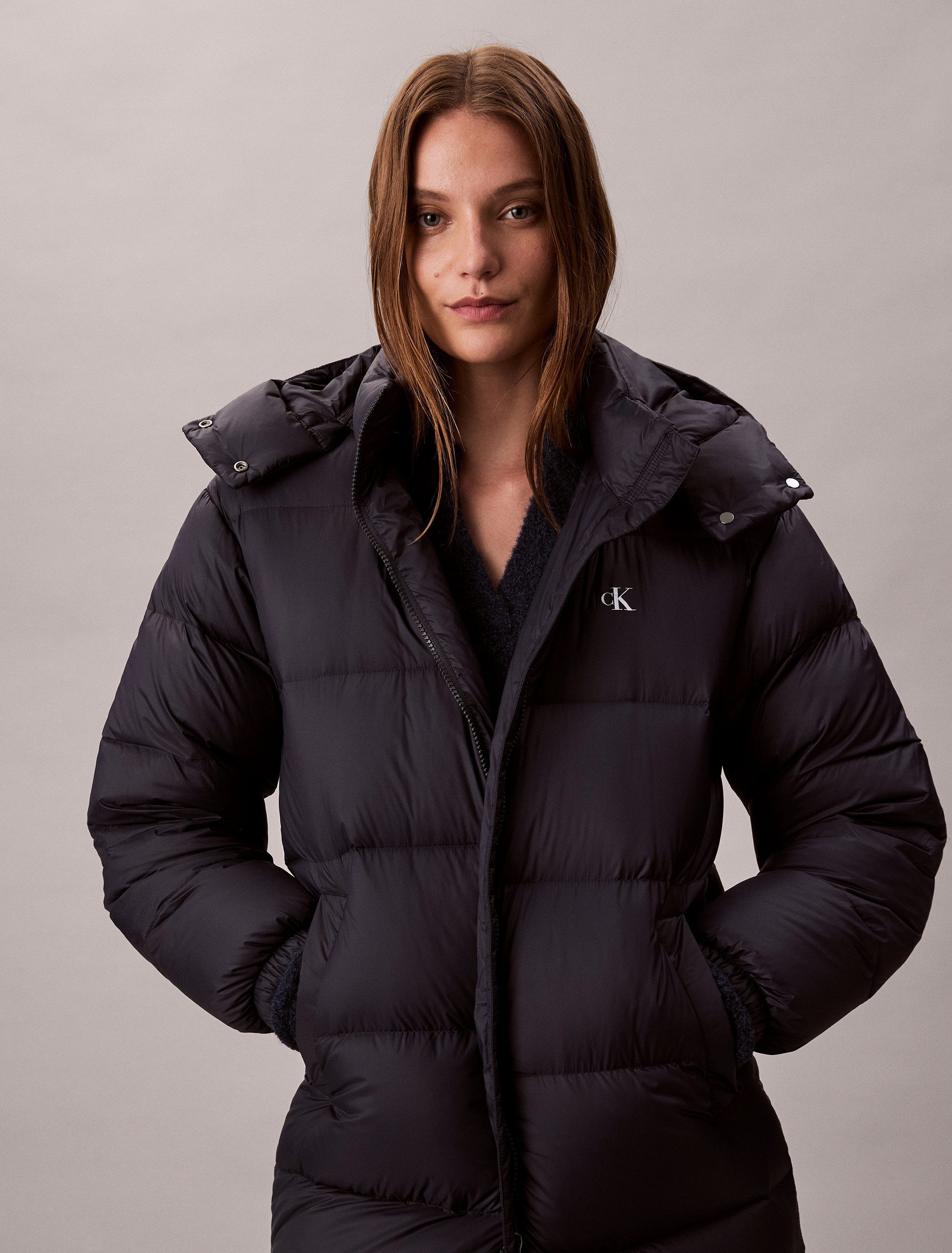 Calvin Klein Jeans Steppmantel ESSENTIAL MIDWEIGHT LONG PUFFER Mit Rundhals günstig online kaufen