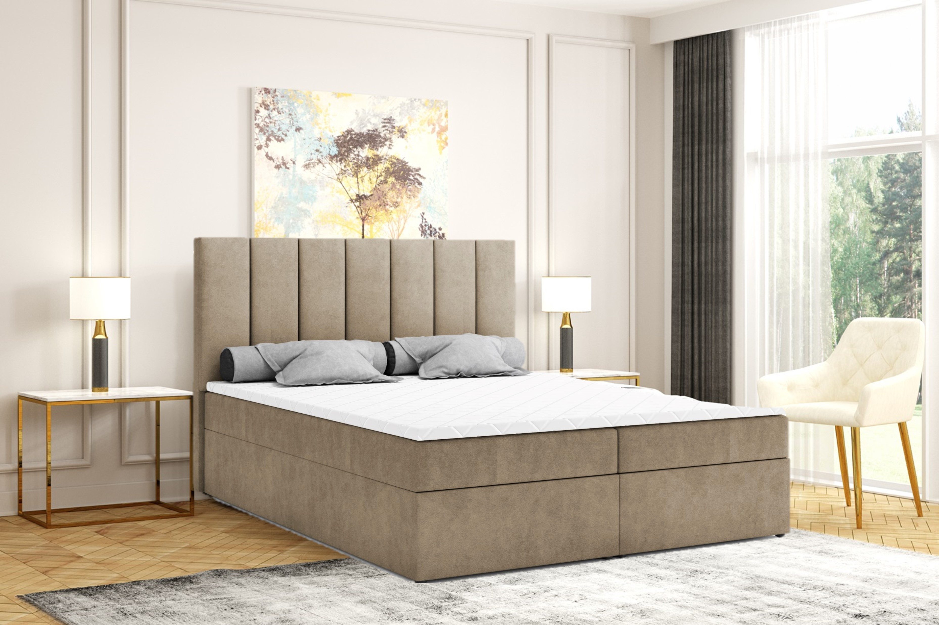 Labett Boxspringbett mit Bettkasten Matratze &Topper, günstig online kaufen