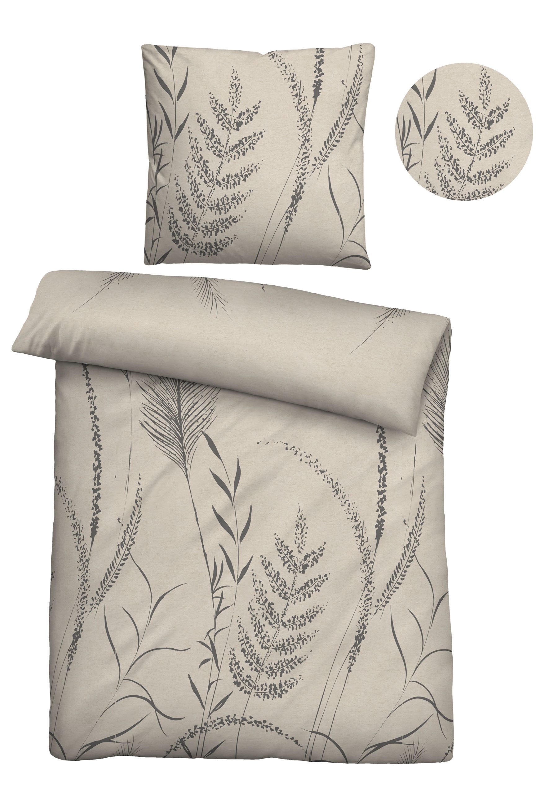 Biberna Bettwäsche 0840518, Flanell, 2 teilig, kuschelig warm, samtweich, M günstig online kaufen