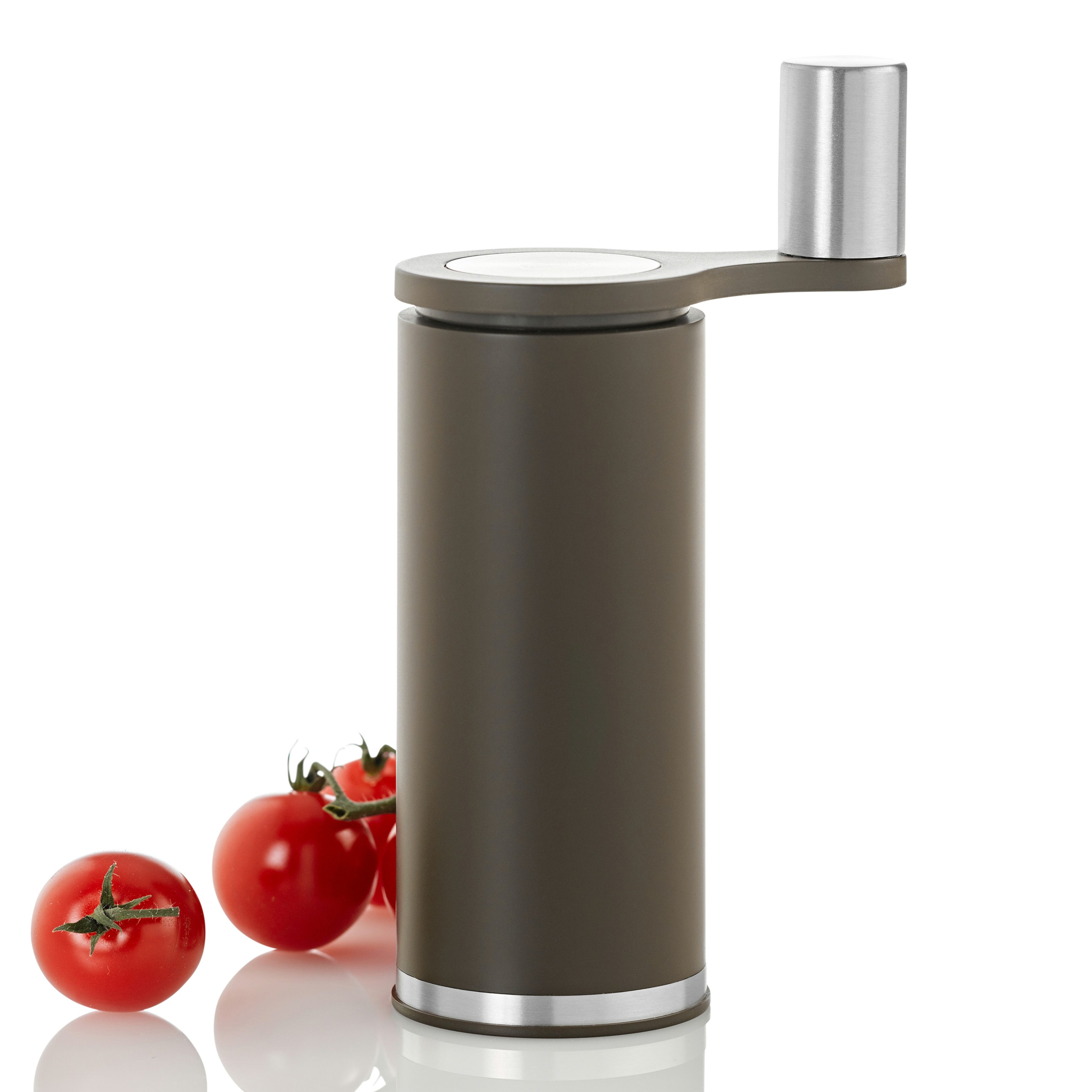 AdHoc Salz-/Pfeffermühle Smoos manuell, hochwertige Kurbelmühle mit Getriebeunterstützung