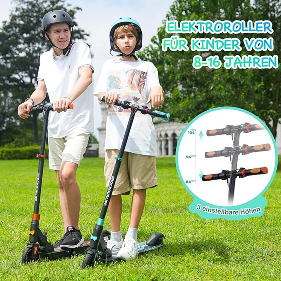 RCB TECH Elektro-Kinderroller R15 für Kinder und Jugendliche, max. 20 km/h, faltbarer Elektroroller