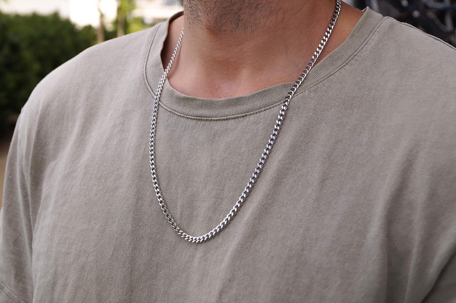 Made by Robuste Königskette, Silber Chain Edelstahl Hochwertige Nami Herren Gliederkette Damen Halskette aus Link Halskette Cuban & Panzerkette