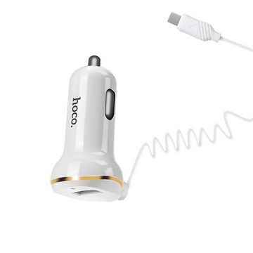 HOCO 12W USB Typ A und micro USB Smartphone-Ladegerät (2400 mA, KFZ USB A und micro USB Lade Stecker Zigarettenanzünder Charger)