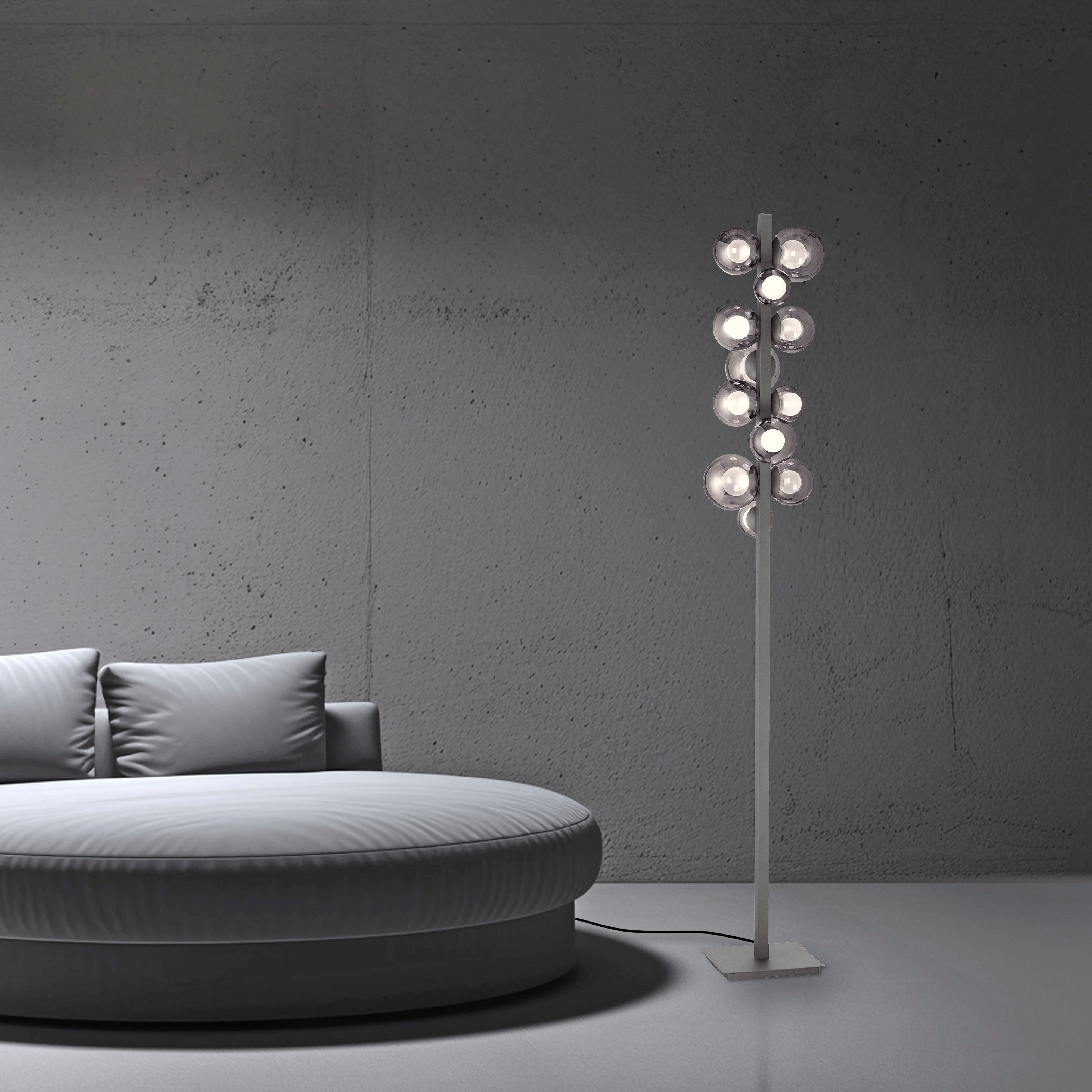 Neuhaus PURE LED Stehlampe PURE Popup, CCT - über Fernbedienung, LED fest integriert, warmweiß - kaltweiß, Stufenloses dimmen, CCT, Tastdimmer, Memoryfunktion