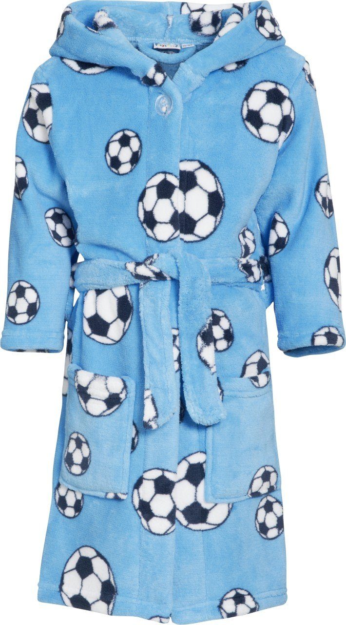 Kinderbademantel Fleece-Bademantel Fußball