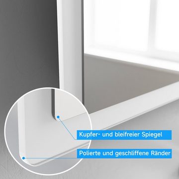 SONNI Badspiegel Bad Spiegel mit Beleuchtung, mit/ohne Bluetooth-Lautsprecher, 120 x 60, Anti-Beschlag-Funktion, Beschlagfrei,Lichtspiegel, IP44,