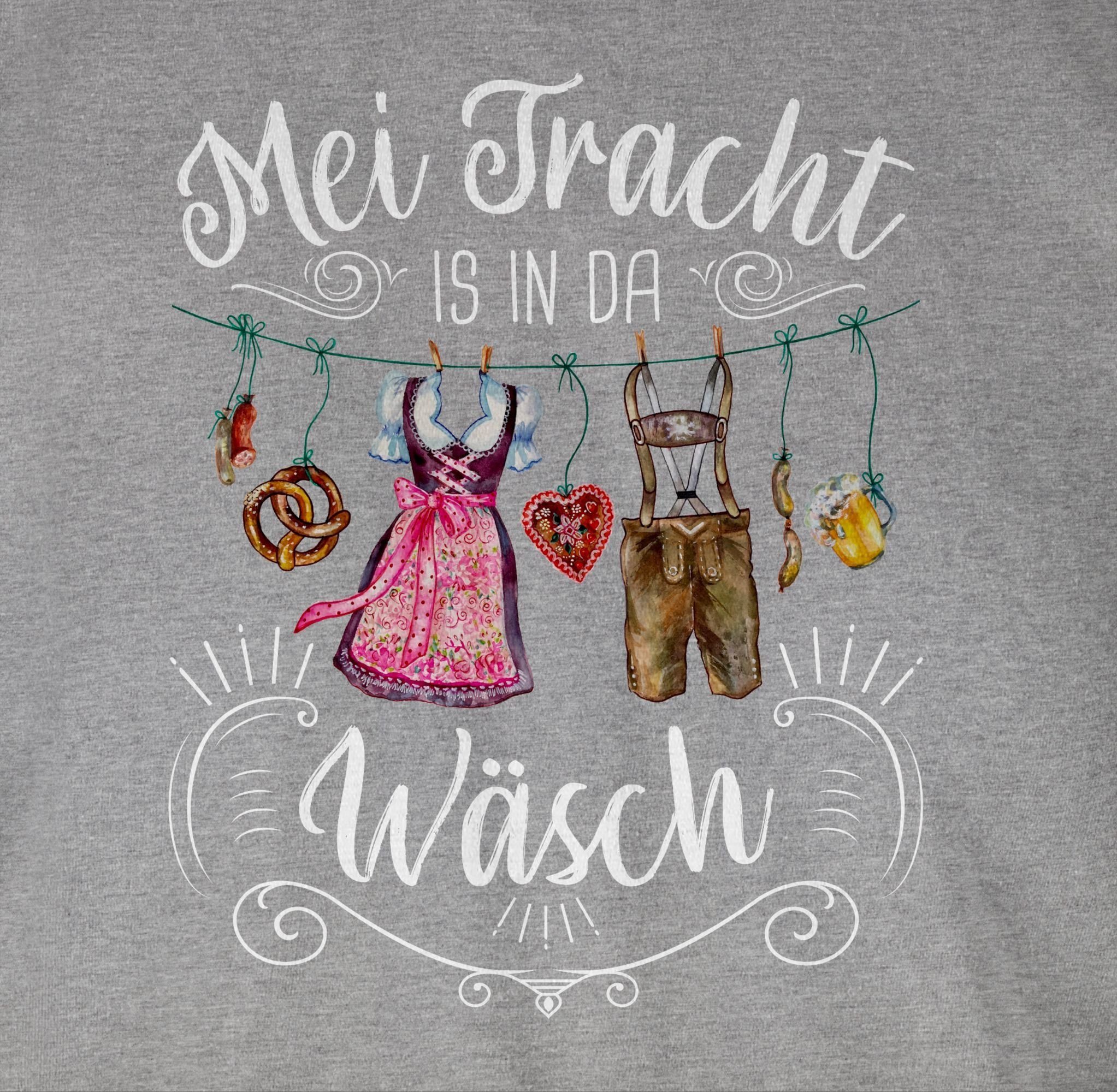 Oktoberfest Shirtracer 03 in Mode meliert für Tracht is T-Shirt Mei Wäsch Herren Grau da