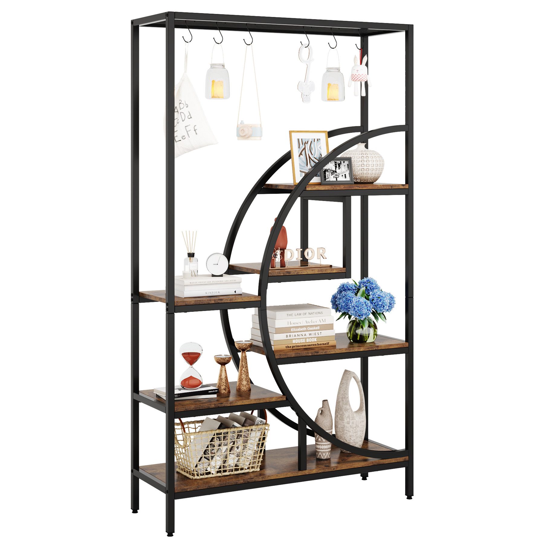 Tribesigns Bücherregal 7 Tier Industrial Bücherregal, günstig online kaufen