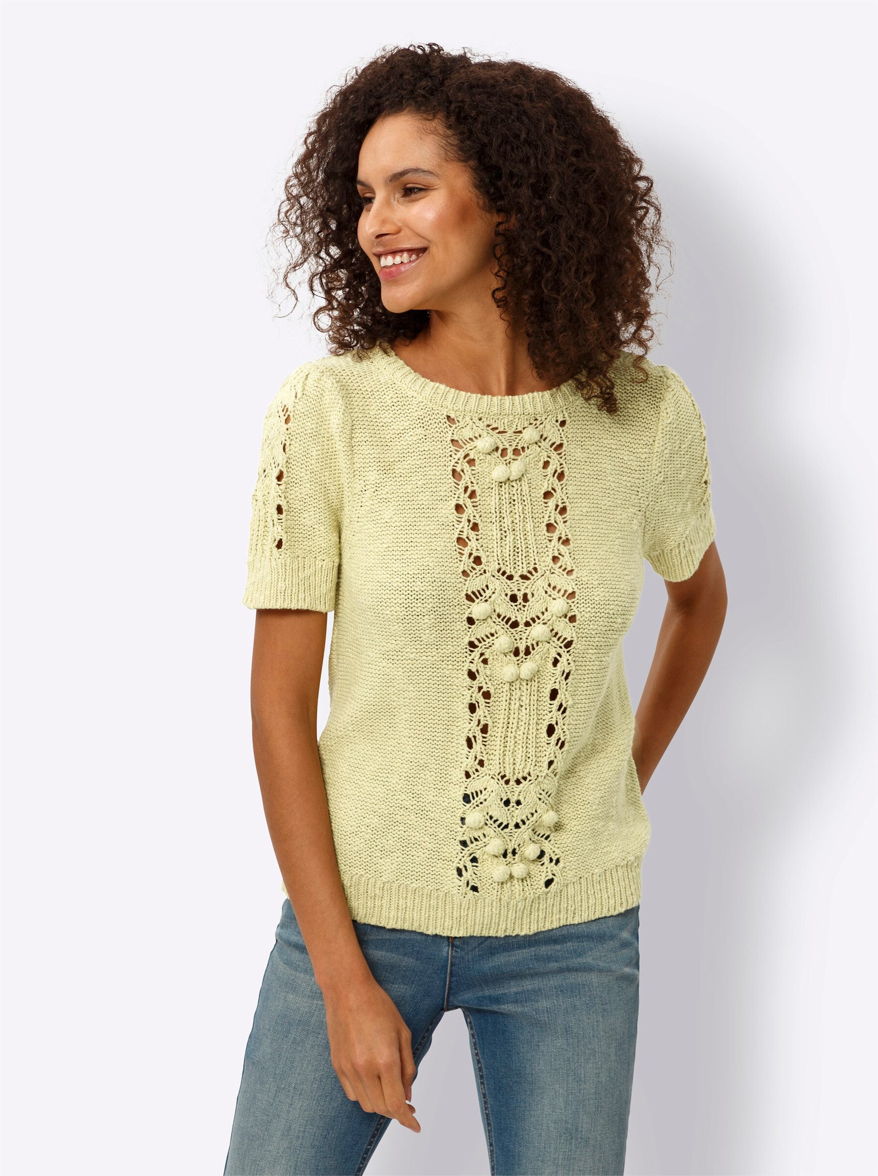 Strickpullover Kurzarmpullover