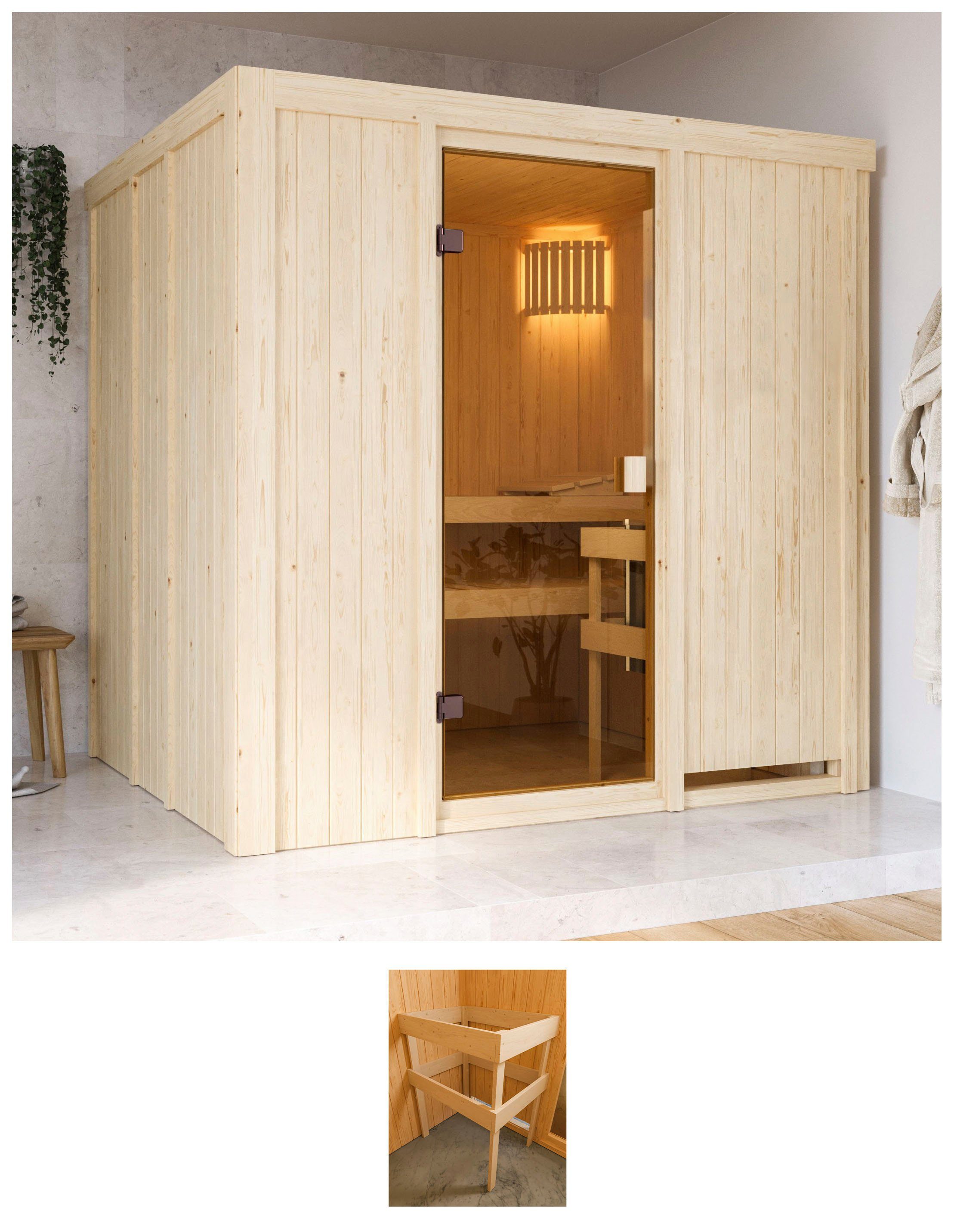 Karibu Sauna Tromsö, BxTxH: 196 x 178 x 198 cm, 68 mm
