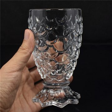 Cheffinger Gläser-Set 6 Trinkgläser Set 180ml 6 Gläser Glas Wasser Limonade Vintage Cognac