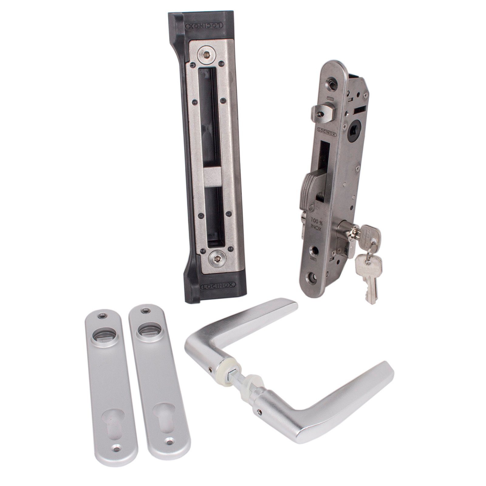 LOCINOX Einsteckschloss SET FORTYSET für 40mm Profile »Hakenschloss / Einsteckschloss«, Verschiedene Set-Varianten