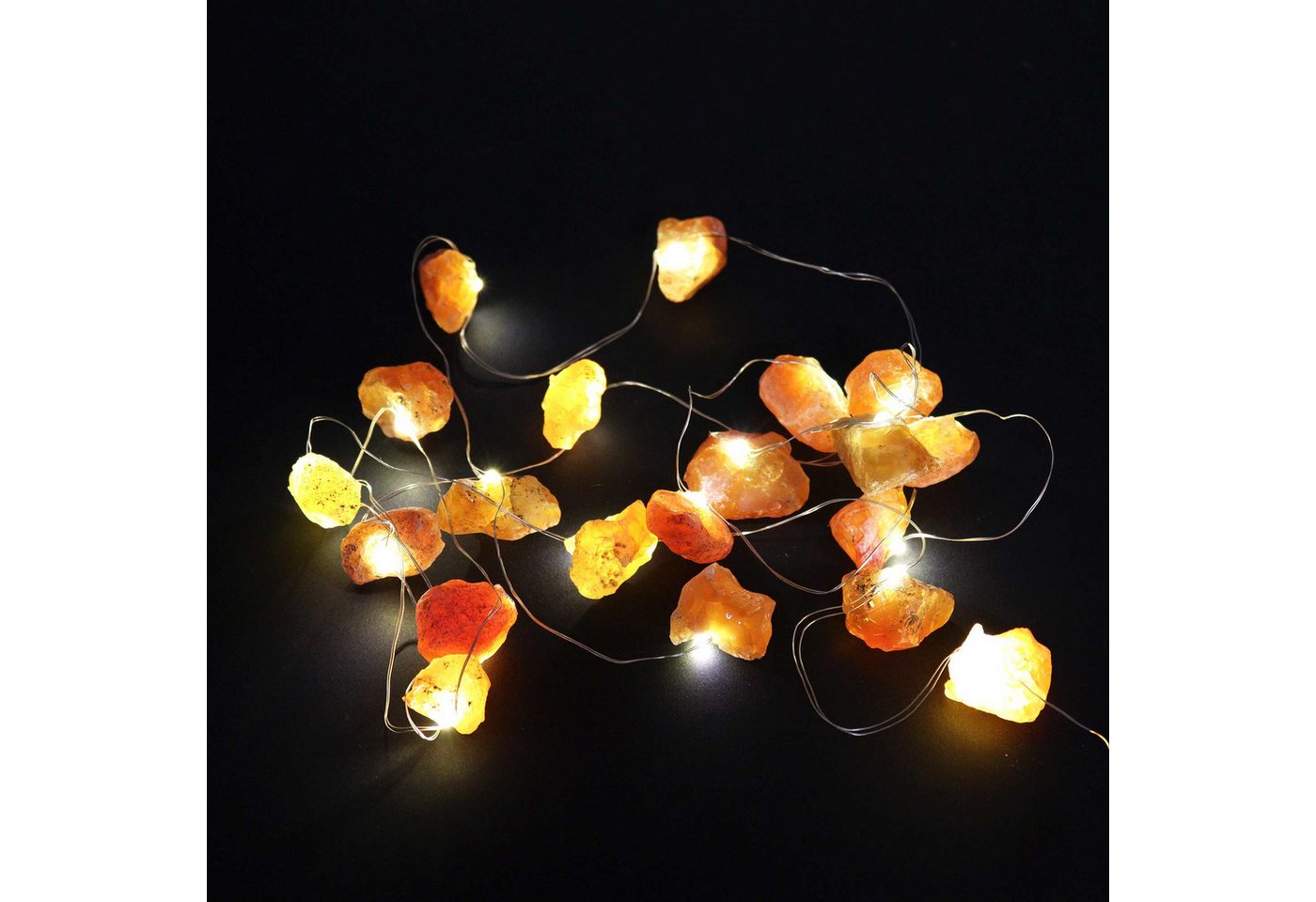 Thumbnail - Bali-Homedecor Stein Gemstone Enchantment Lights - Orange Jade