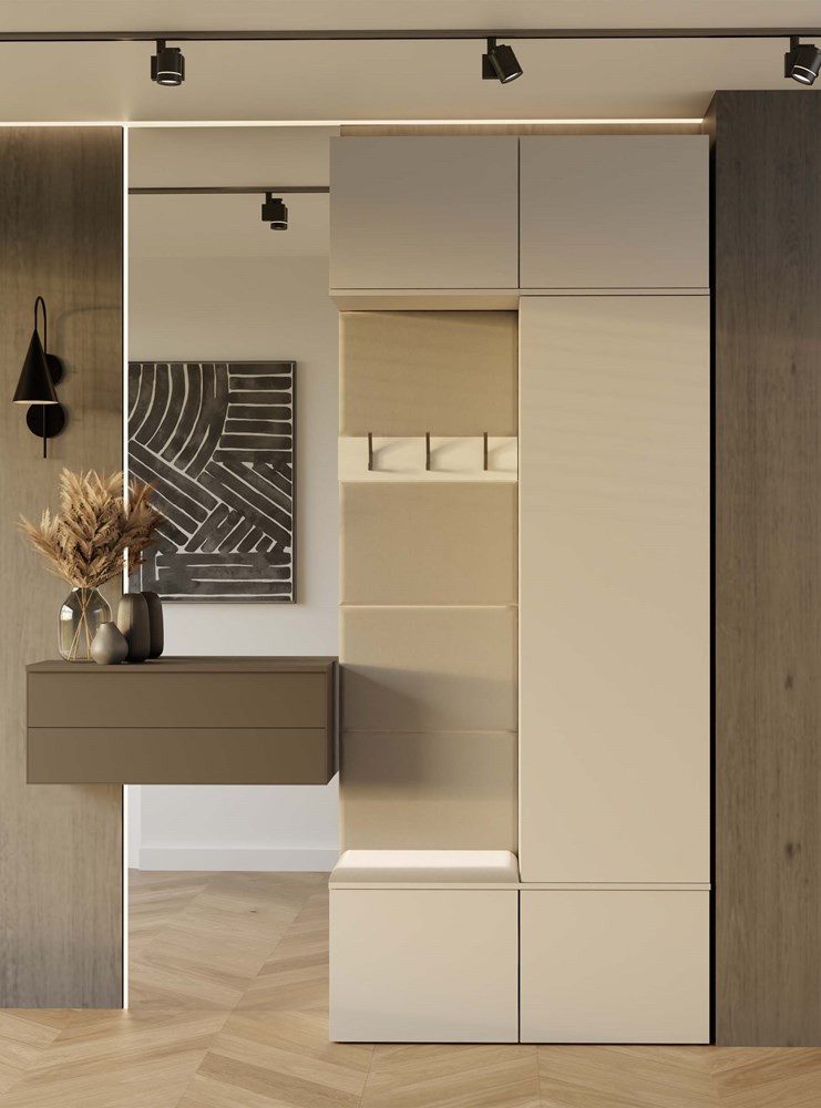 Raumhirsch Furniture Schuhschrank Garderoben-Set (Kleiderschrank, Schuhschrank und 2 Kleiderhaken)