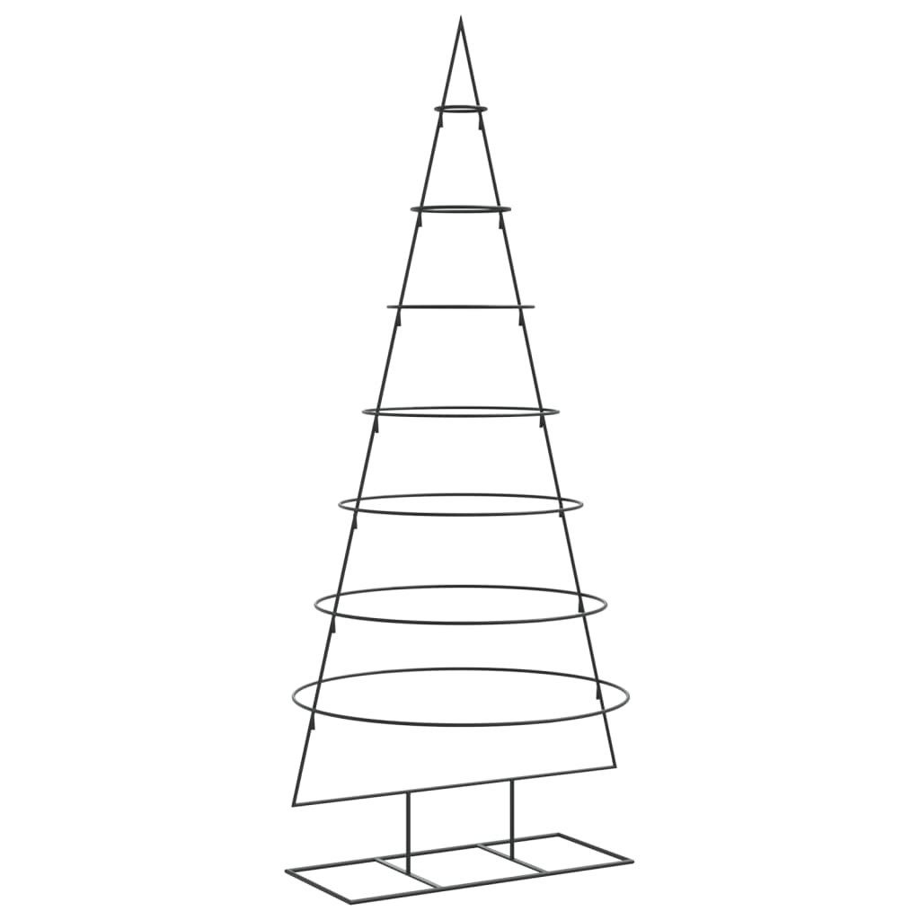 vidaXL Künstlicher Weihnachtsbaum 180 cm Metall-Weihnachtsbaum für Dekorationen Schwarz 180 cm