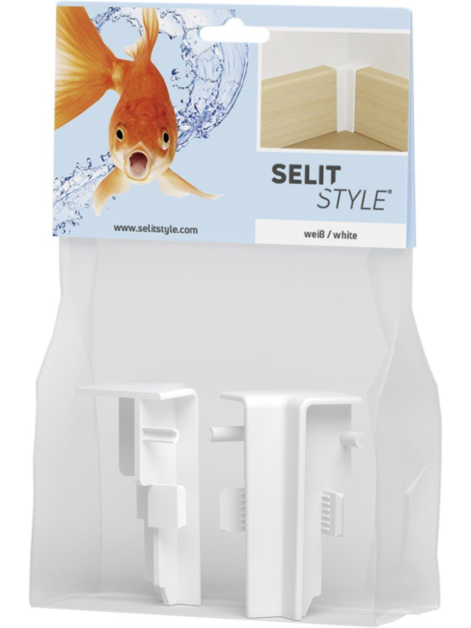 Selit Sockelleiste SELITSTYLE Innenecke weiß Höhe 50 mm
