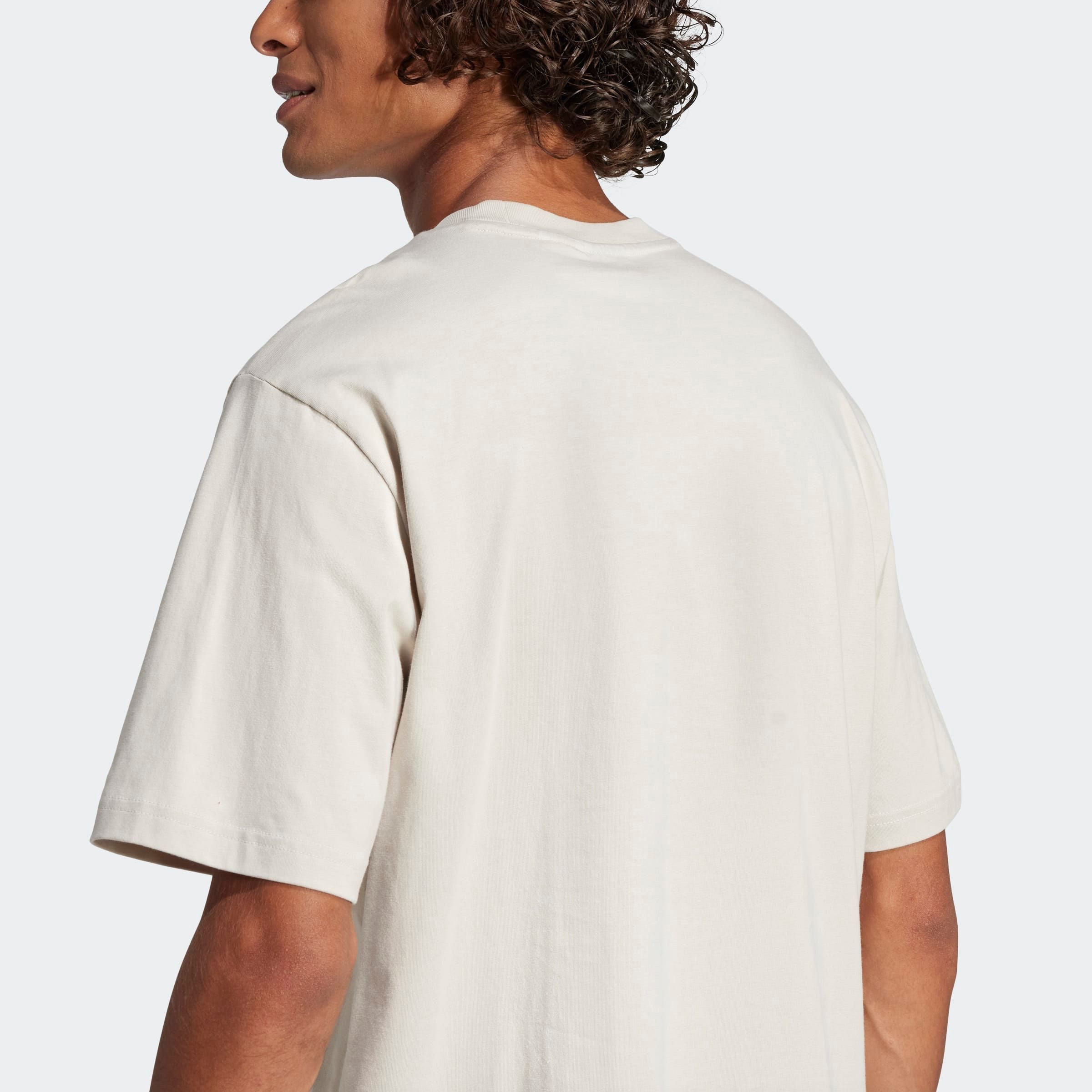 adidas Sportswear T-Shirt ESSENTIALS LINEAR SINGLE JERSEY überschnittene Schultern, Kurzarmdesign, aus Baumwolljersey – Bild 4 von 5