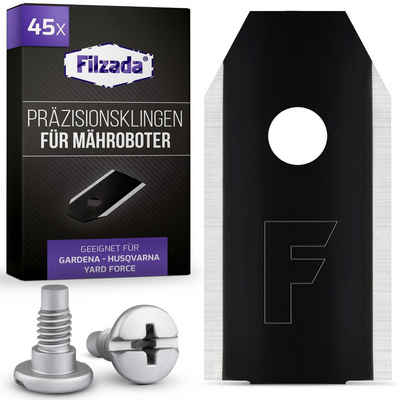 Filzada Mährobotermesser 45x Carbon Messer Klingen Black geeignet für Husqvarna Mähroboter