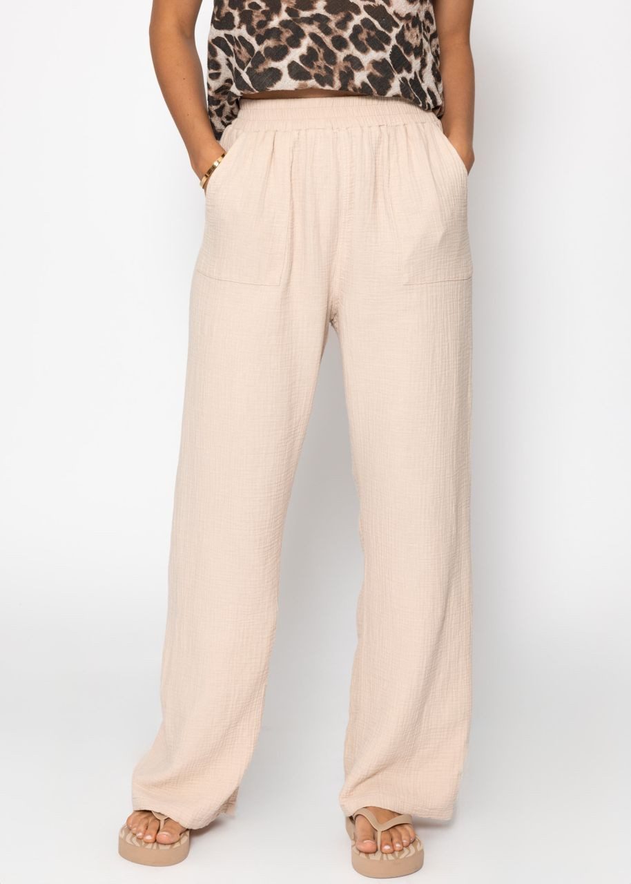 SASSYCLASSY Stoffhose Musselin Hose Damen aus günstig online kaufen