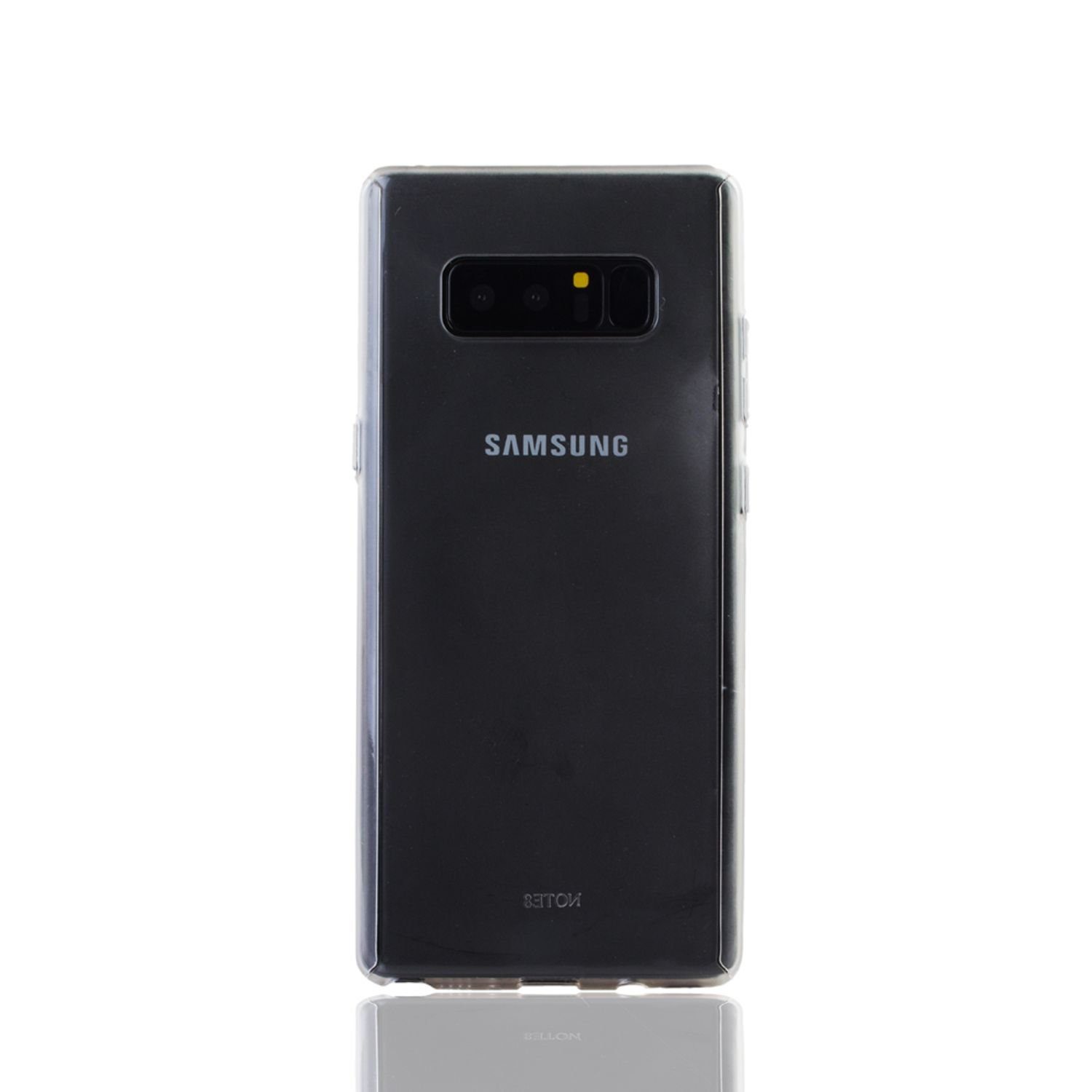 König Design Handyhülle Samsung Galaxy Note 8, Samsung Galaxy Note 8 Handyhülle 360 Grad Schutz Full Cover Transparent