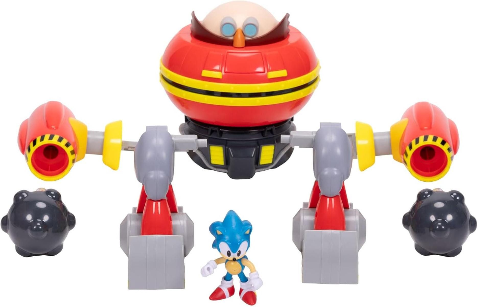 Jakks Pacific Actionfigur Sonic The Hedgehog – Riesiger Eggman-Roboter-Kampfset 23 cm Spielset