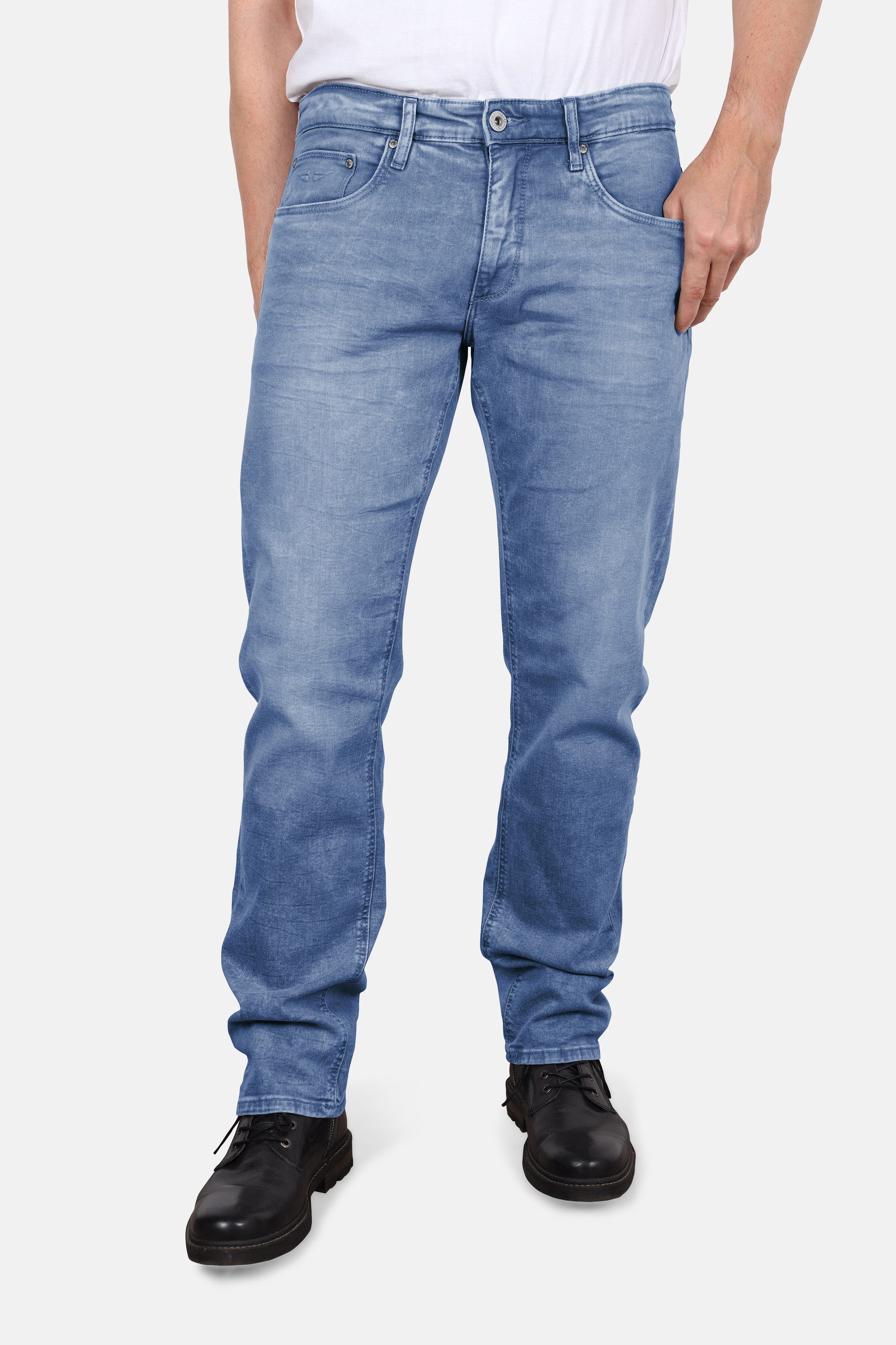 HERO by John Medoox 5-Pocket-Jeans Denver Fashion Regular Straight Stretch Jeans Straight Fit Casual Clean Wash Denim Jeans für Herren