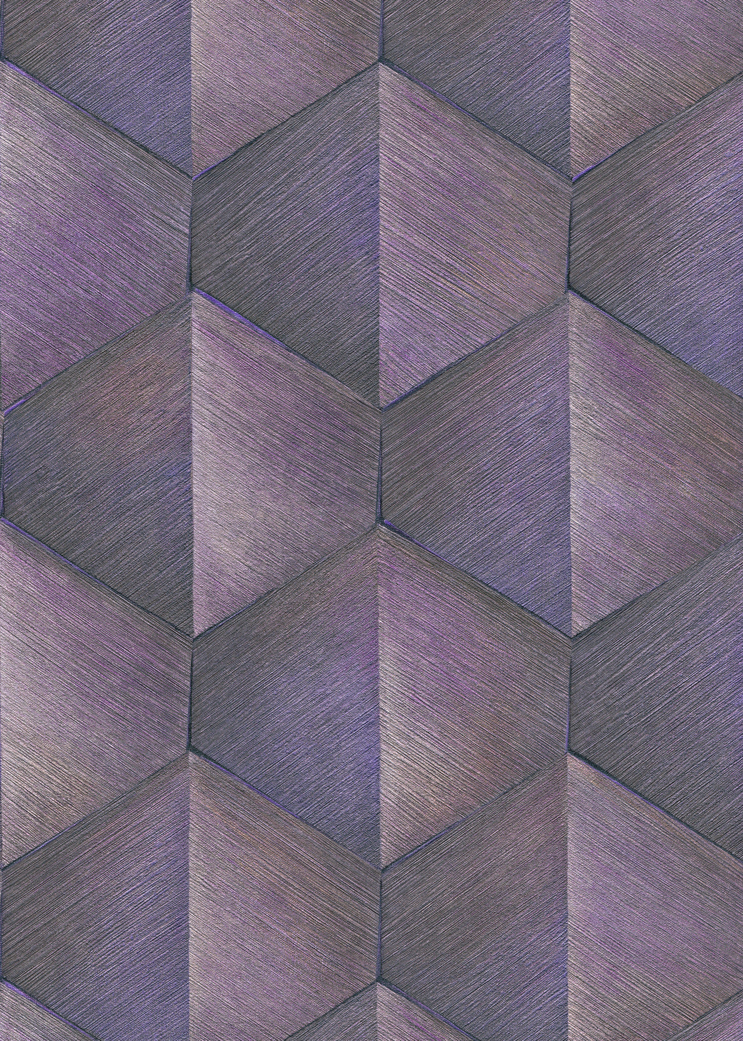 Fashion for walls Prisma, 3D-Optik, geprägt, KRETSCHMER Phthalate Vliestapete GUIDO MARIA violett frei