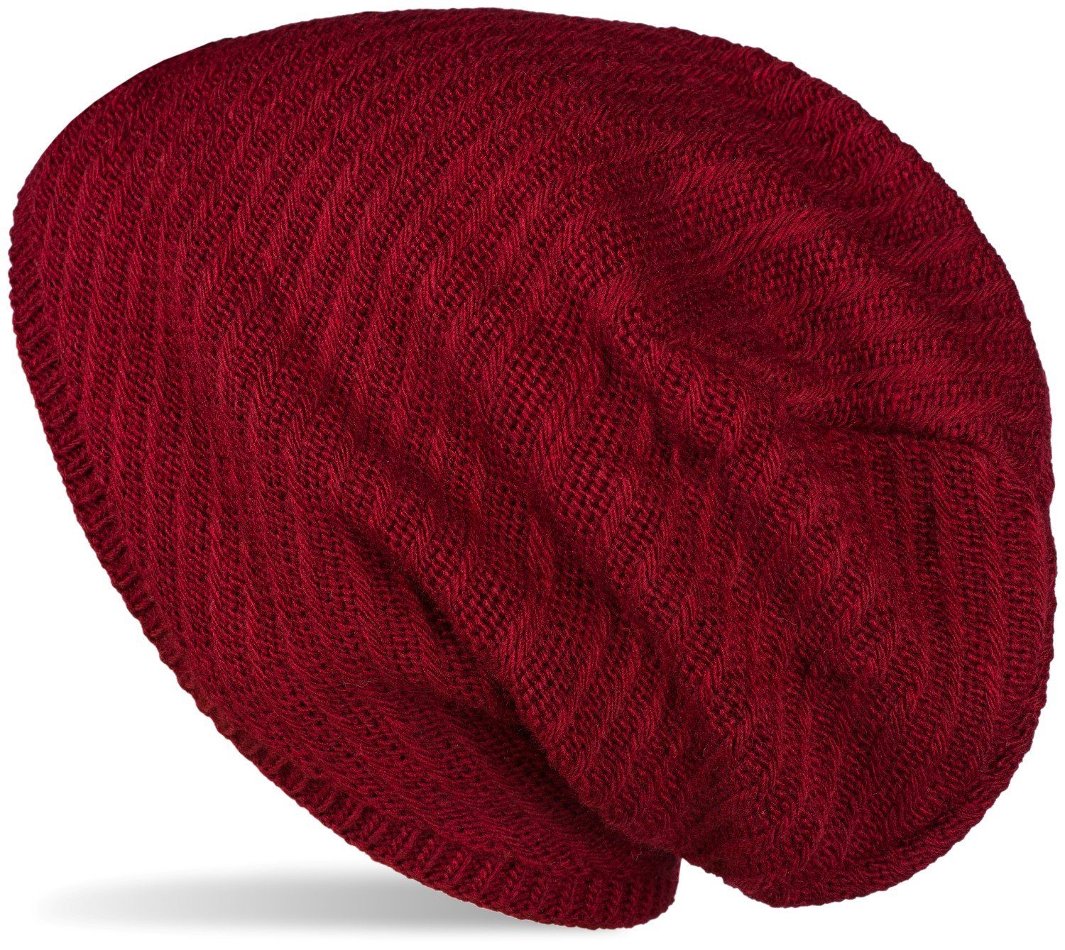 Strickmütze Strick Beanie Mütze mit Thermo-Fleece