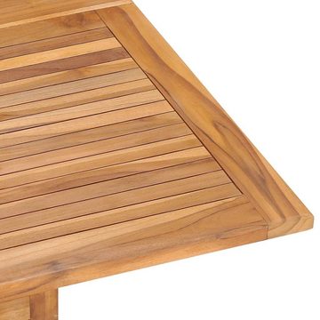 vidaXL Gartentisch Garten-Esstisch Klappbar 110x110x75 cm Massivholz Teak