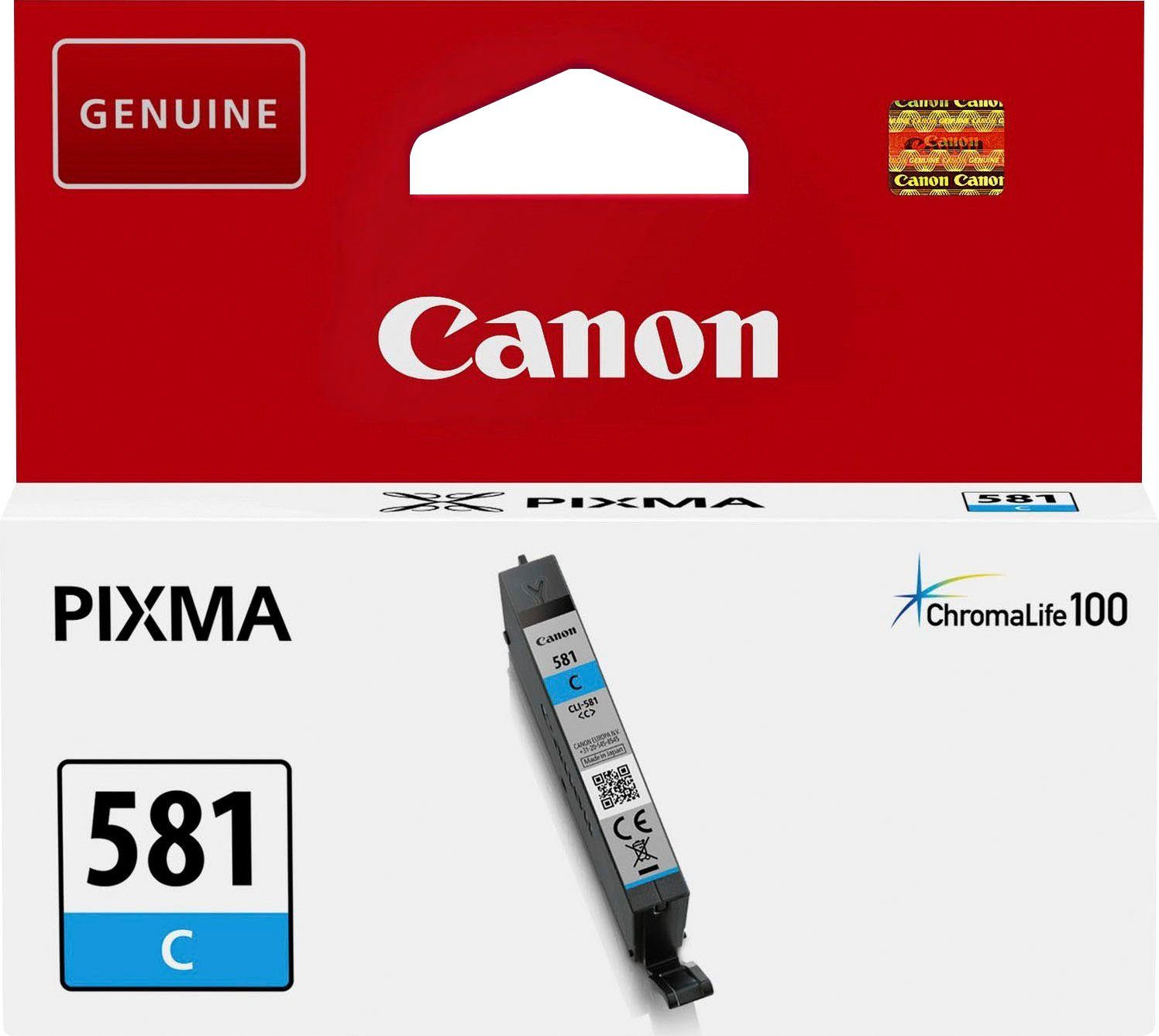 Canon INK CLI-581 C Tintenpatrone (original Druckerpatrone 581 cyan)