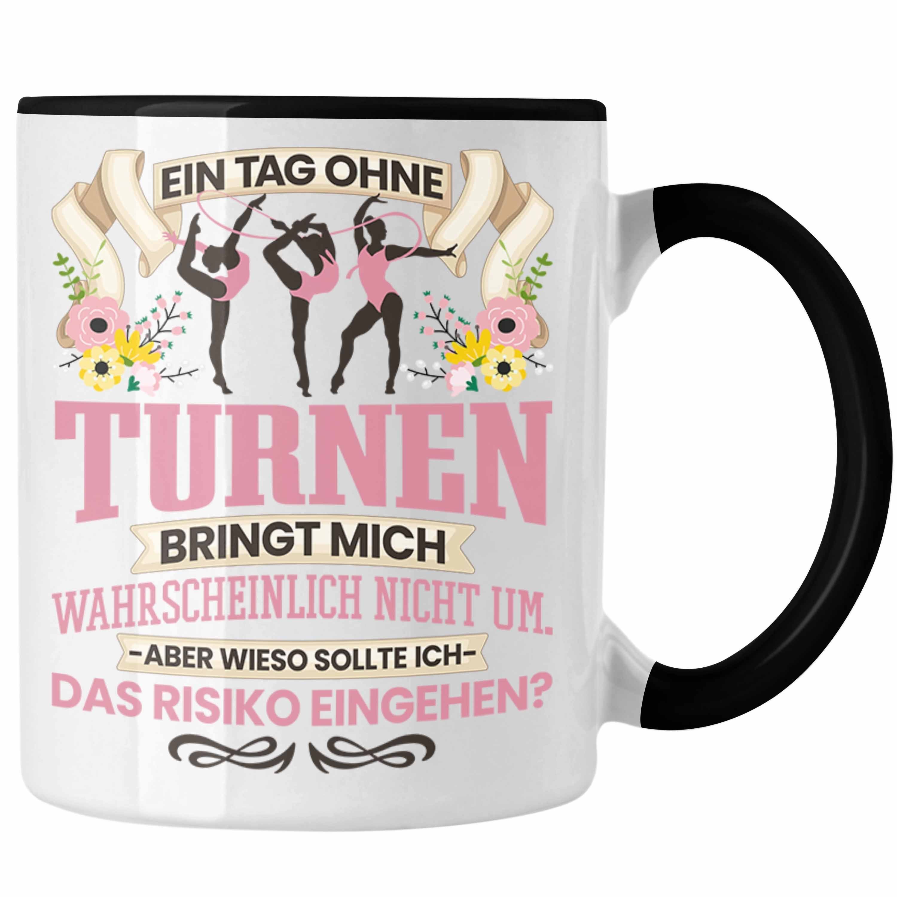 Trendation Tasse Trendation - Turnen Tasse Geschenk für Turnerin Mädchen Frauen Leichta Schwarz | Teetassen