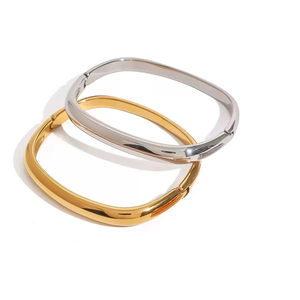 ROUGEMONT Armreif Eleganter klassischer Damen Edelstahl Armreif 18K Gold 18 günstig online kaufen