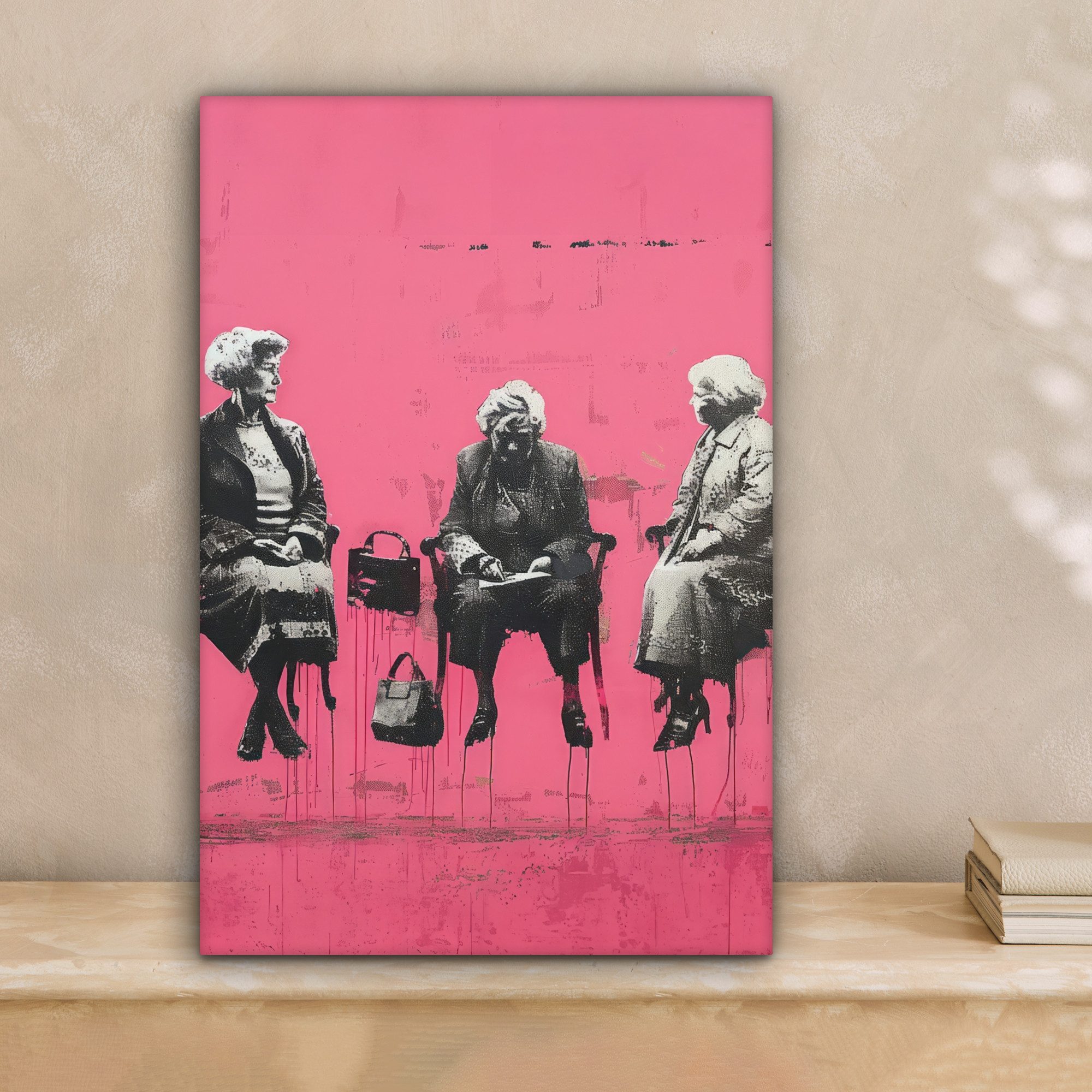 OneMillionCanvasses® Leinwandbild Graffiti - Rosa - günstig online kaufen