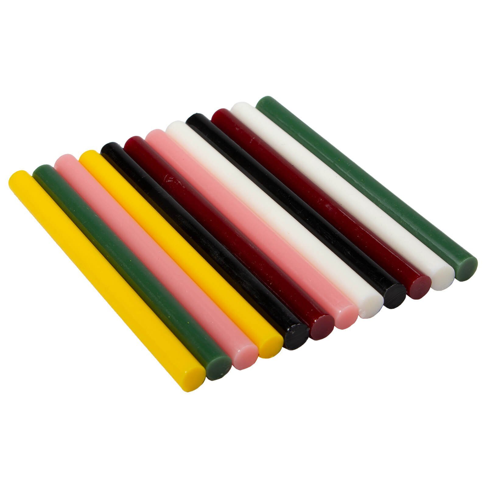 peveha24 Klebesticks 34 Heißklebestifte Klebestifte 7,2mm x 100mm Klebesticks bunt glitzer, (34-tlg), Sortiment (transparent, bunt, Glitzer)