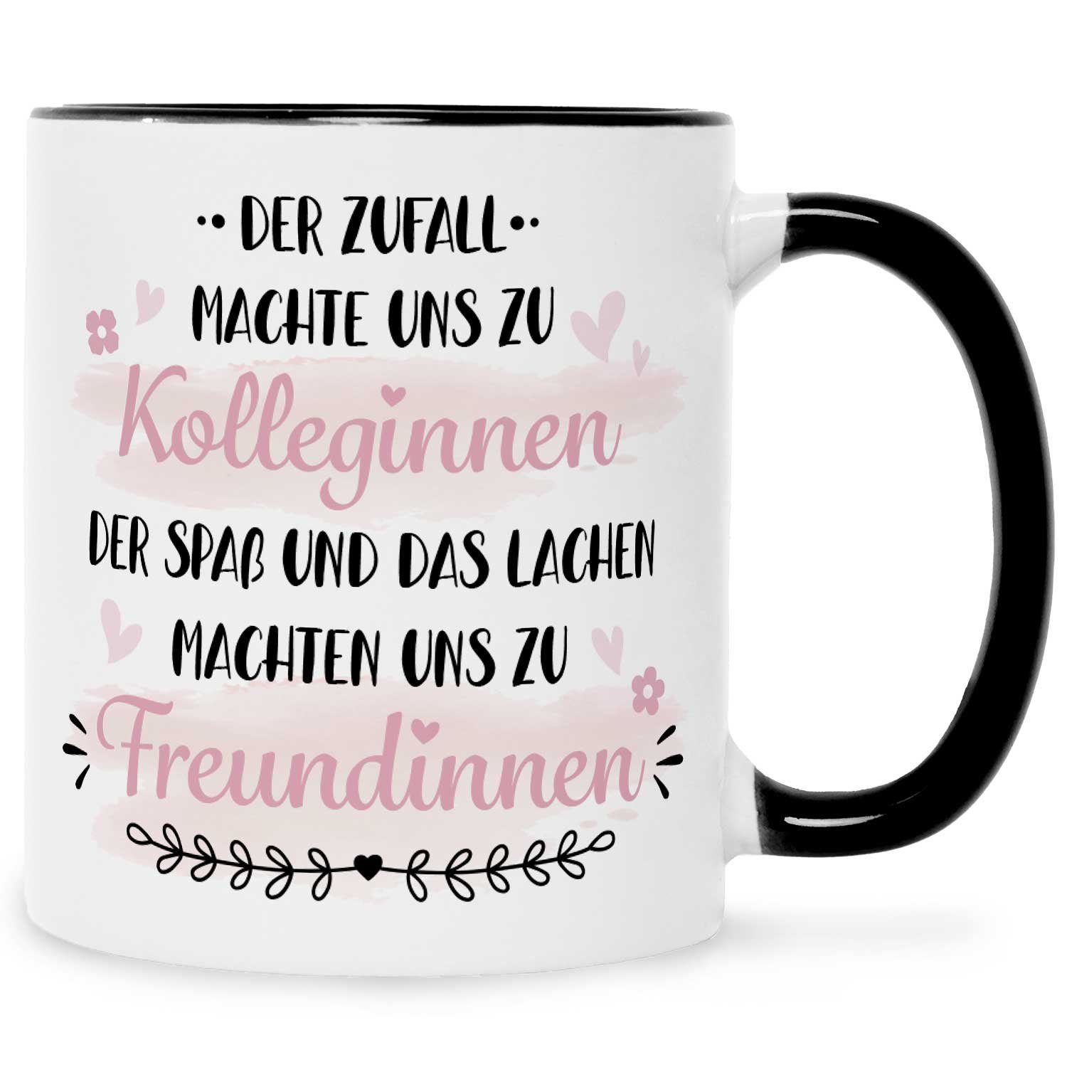 Tasse mit Spruch Der Zufall machte uns zu Kolleginnen