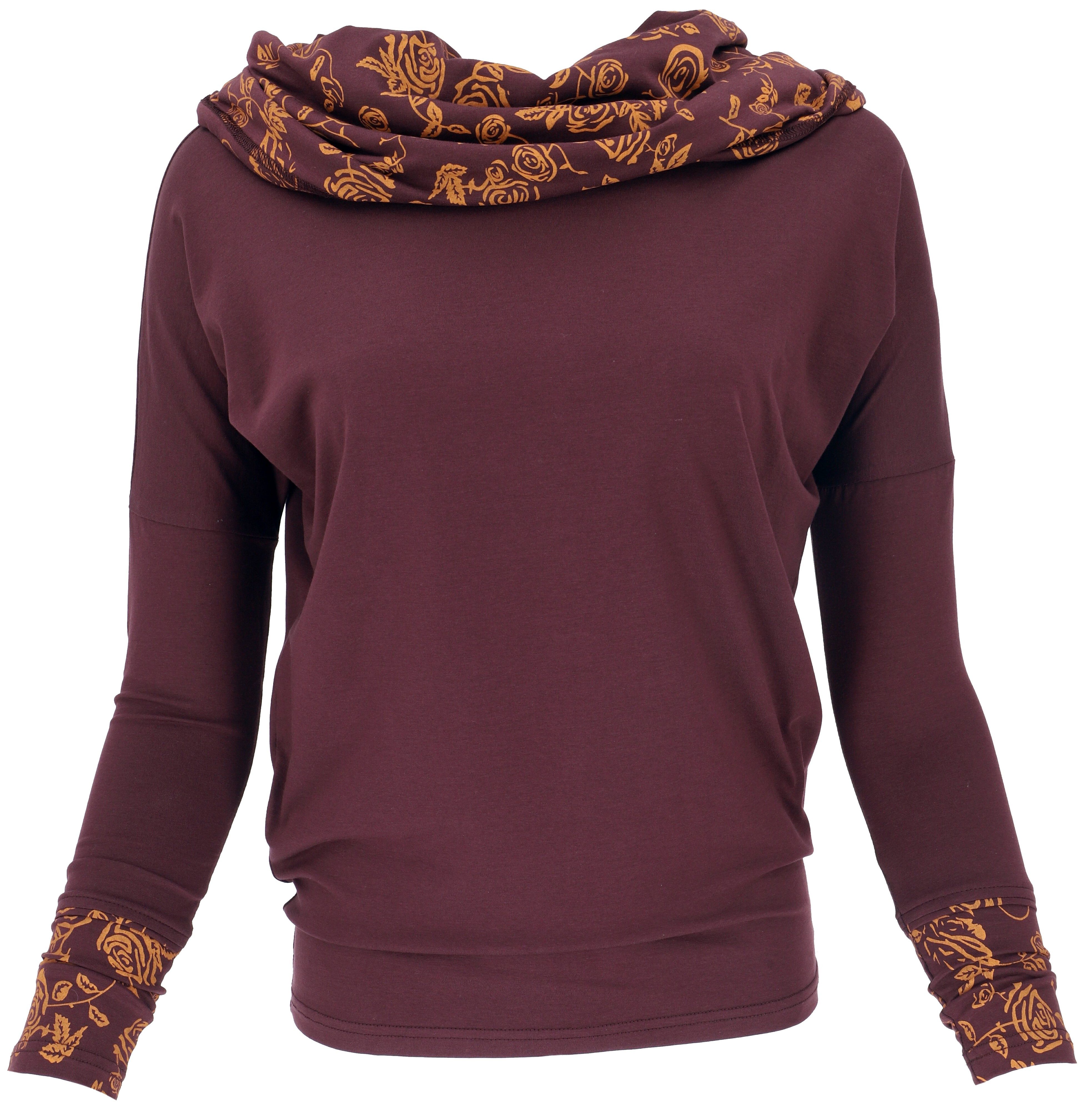 Guru-Shop Longsleeve Lockeres Longshirt aus Bio-Baumwolle, Boho.. alternati günstig online kaufen