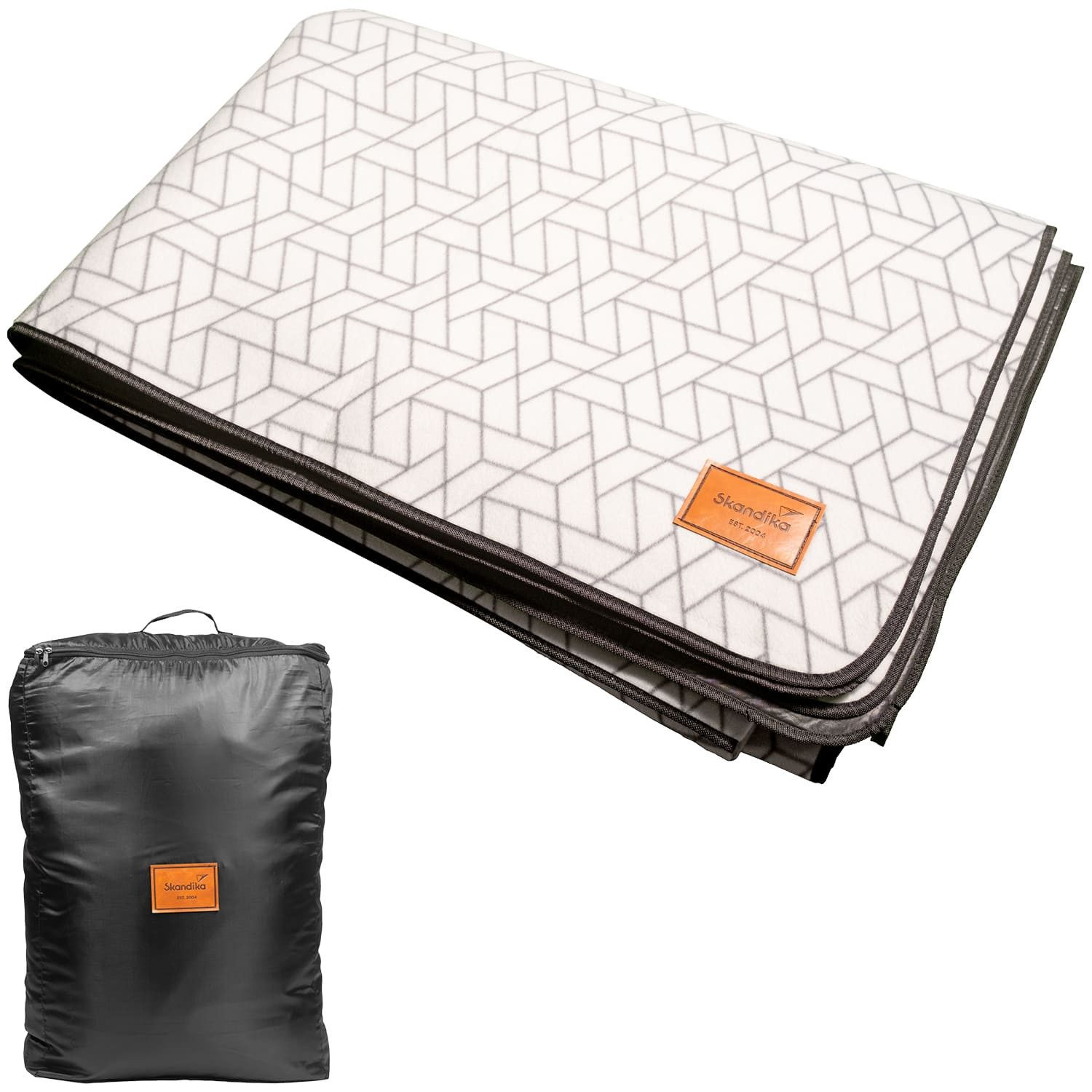Skandika Zeltteppiche Lindal, Outdoor Teppich mit Softtouch-Fleece, Campingteppich, Zeltunterlage, wetterfest, wasserdicht, Tragetasche mit Reißverschluss