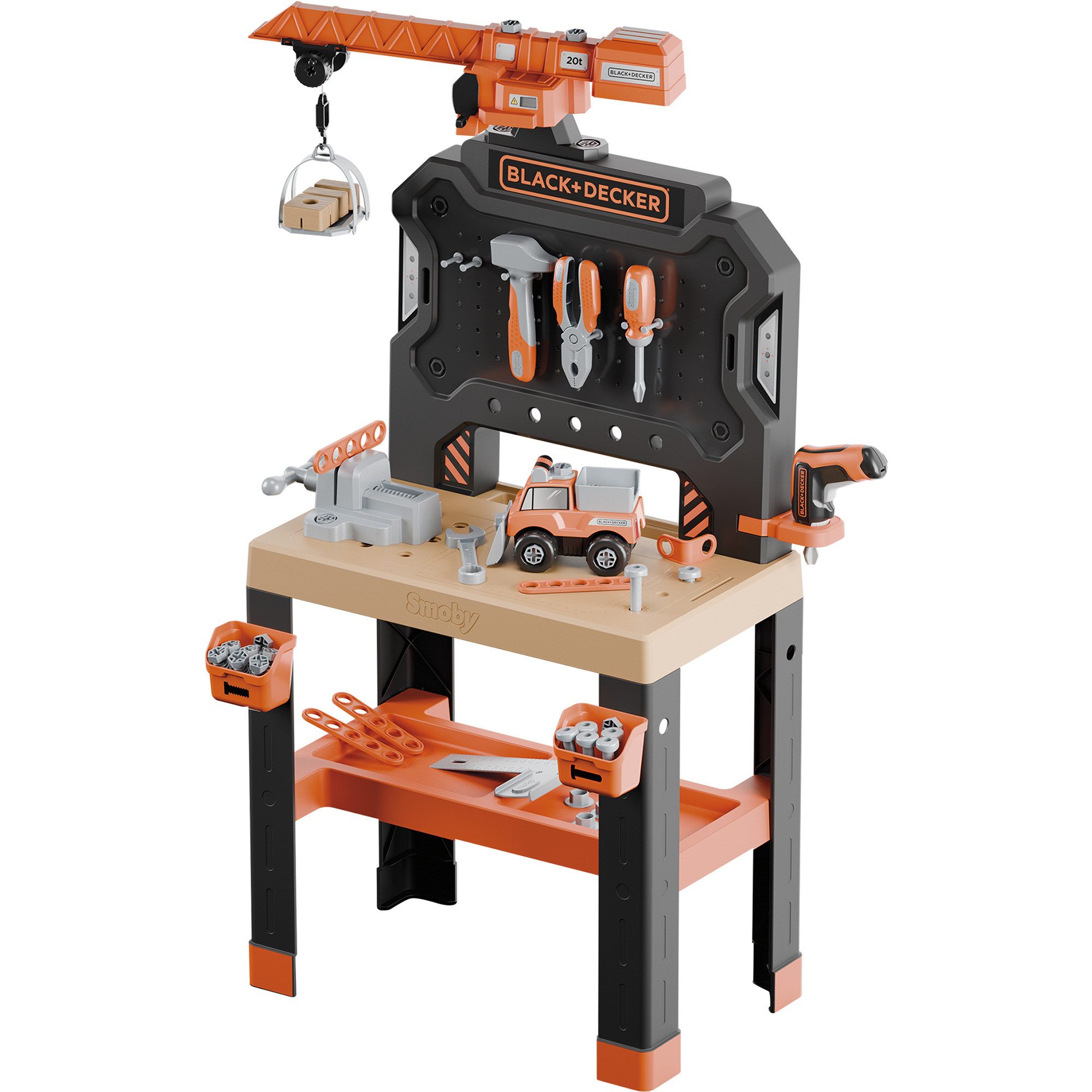 Spielwerkzeug Smoby Black+Decker Werkbank mit Kran