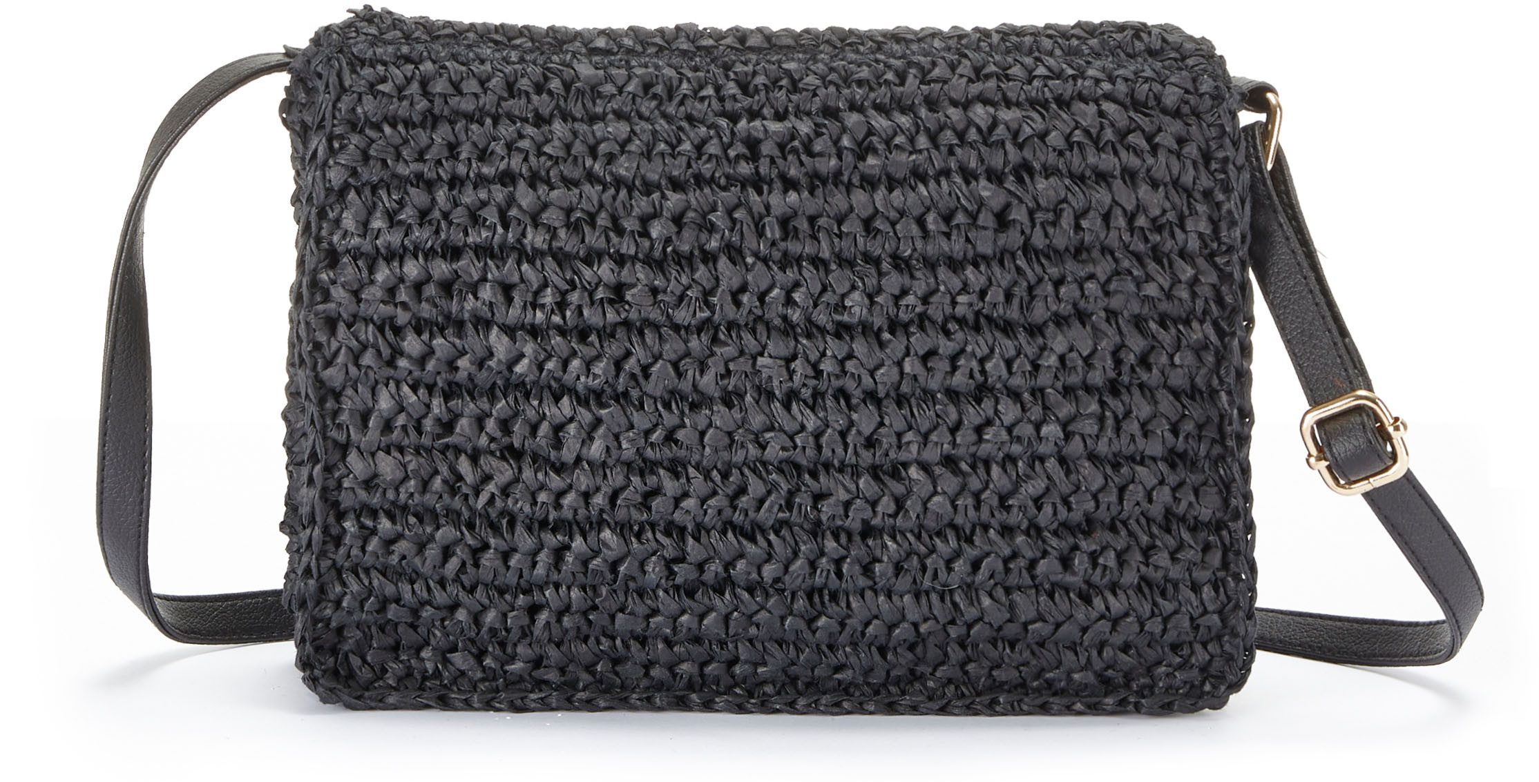 Vivance Umhängetasche Handtasche, Minibag, Henkeltasche, Bast-Optik, Sommertasche, Crossbody Bag