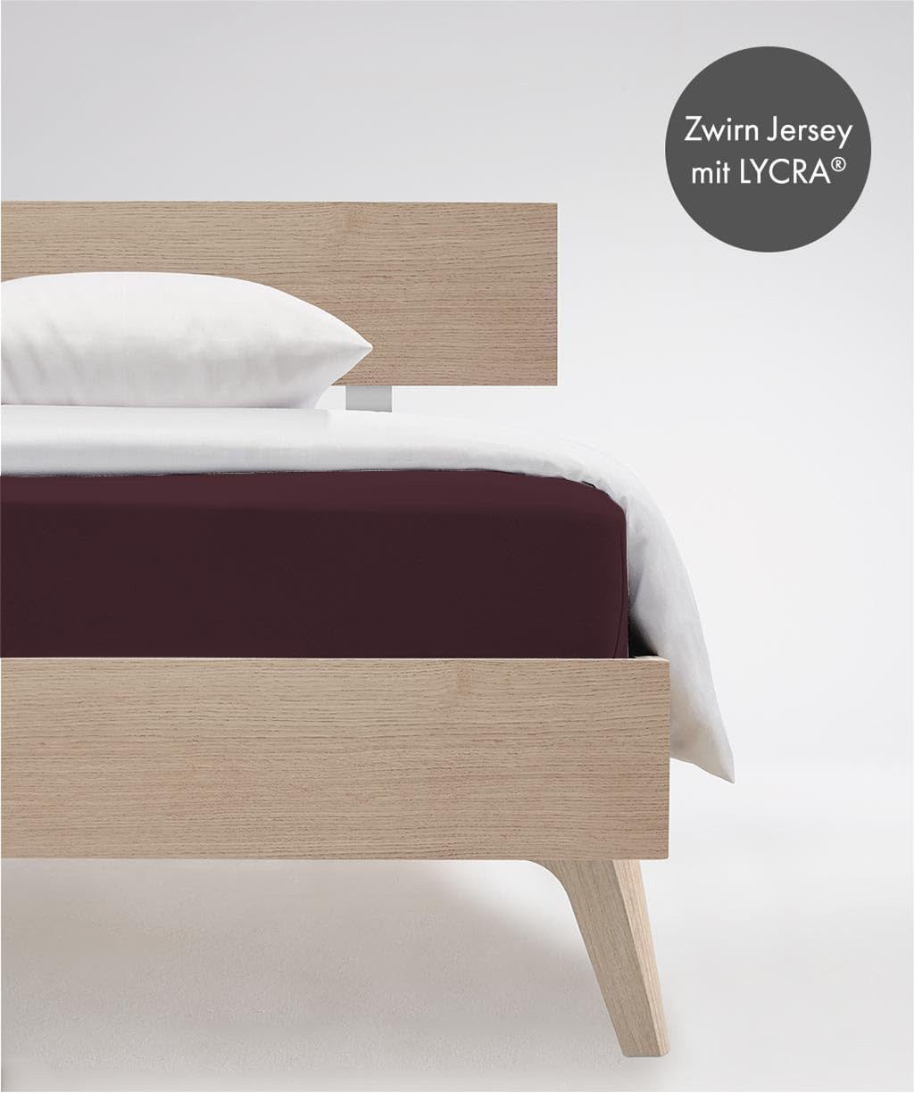 fleuresse Spannbettlaken Comfort Jerseyspannlaken, 96% Baumwolle, günstig online kaufen
